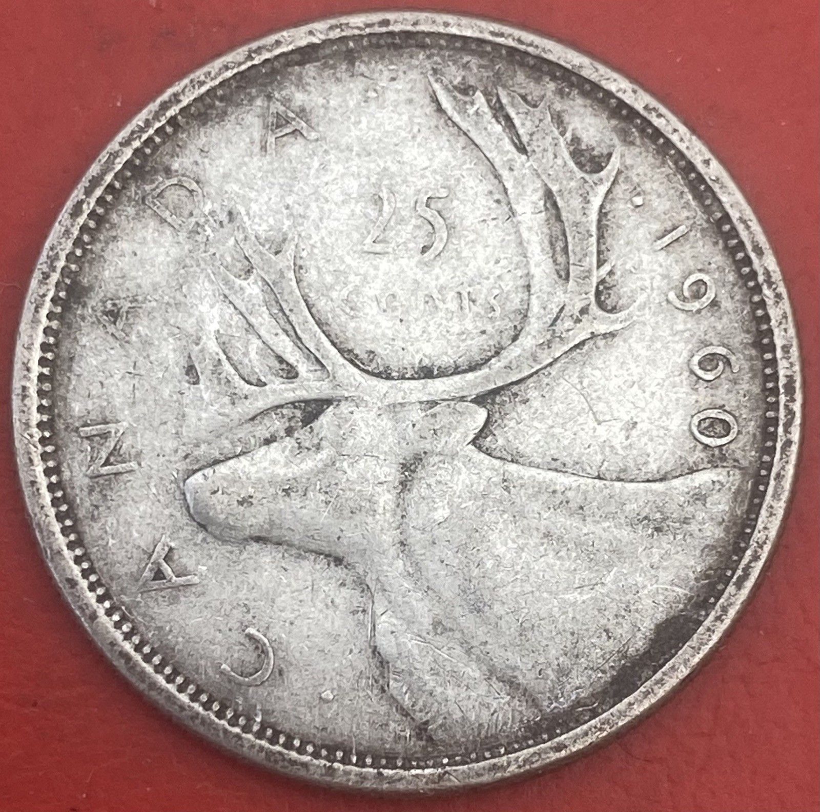 Canada 🇨🇦 1960 Quarter - Canada 25 Cent Elizabeth II Silver Coin