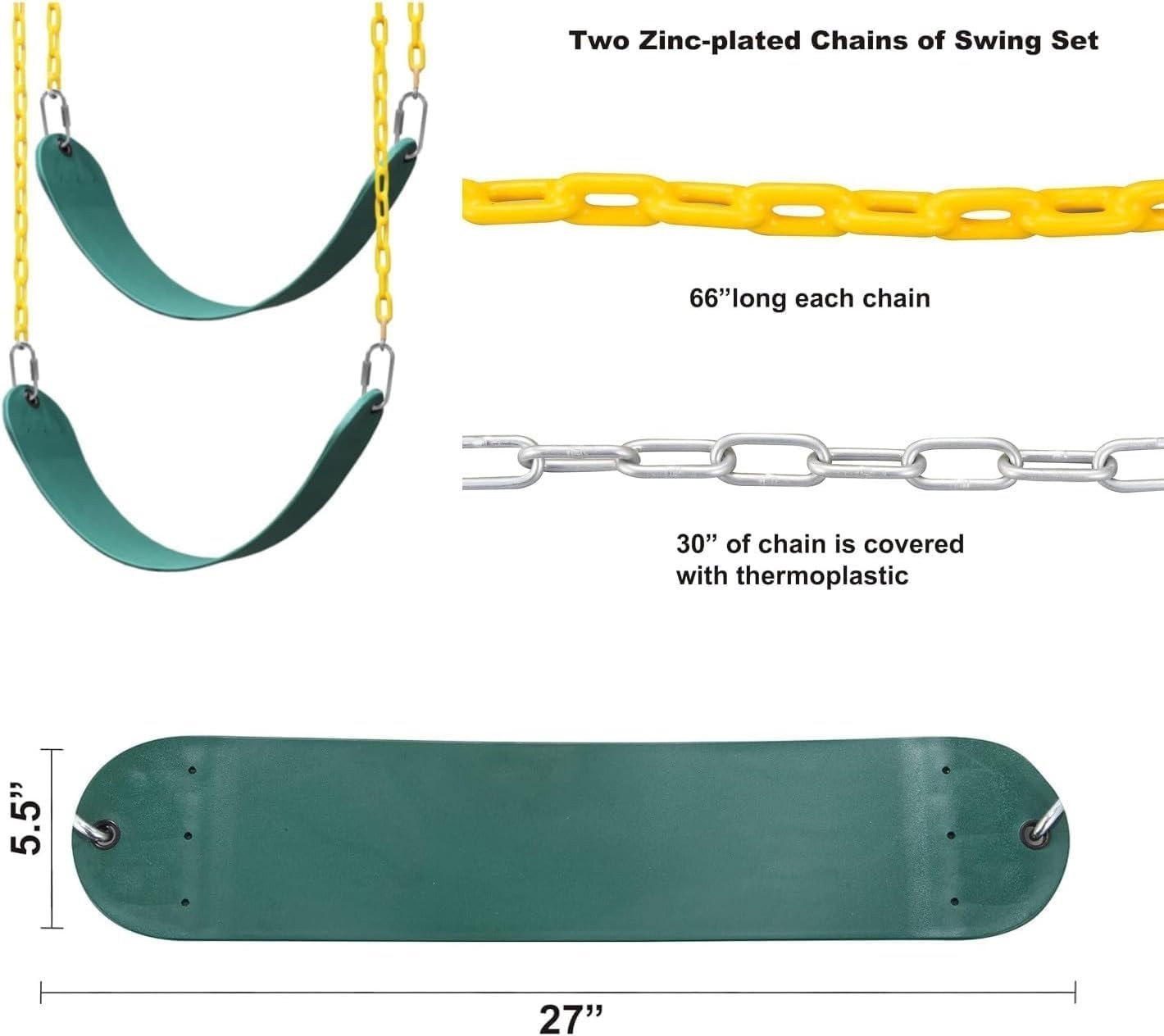 Heavy Duty Swing Sets Brackets Including 2 Green A-Frame Swing Set Brackets 2...