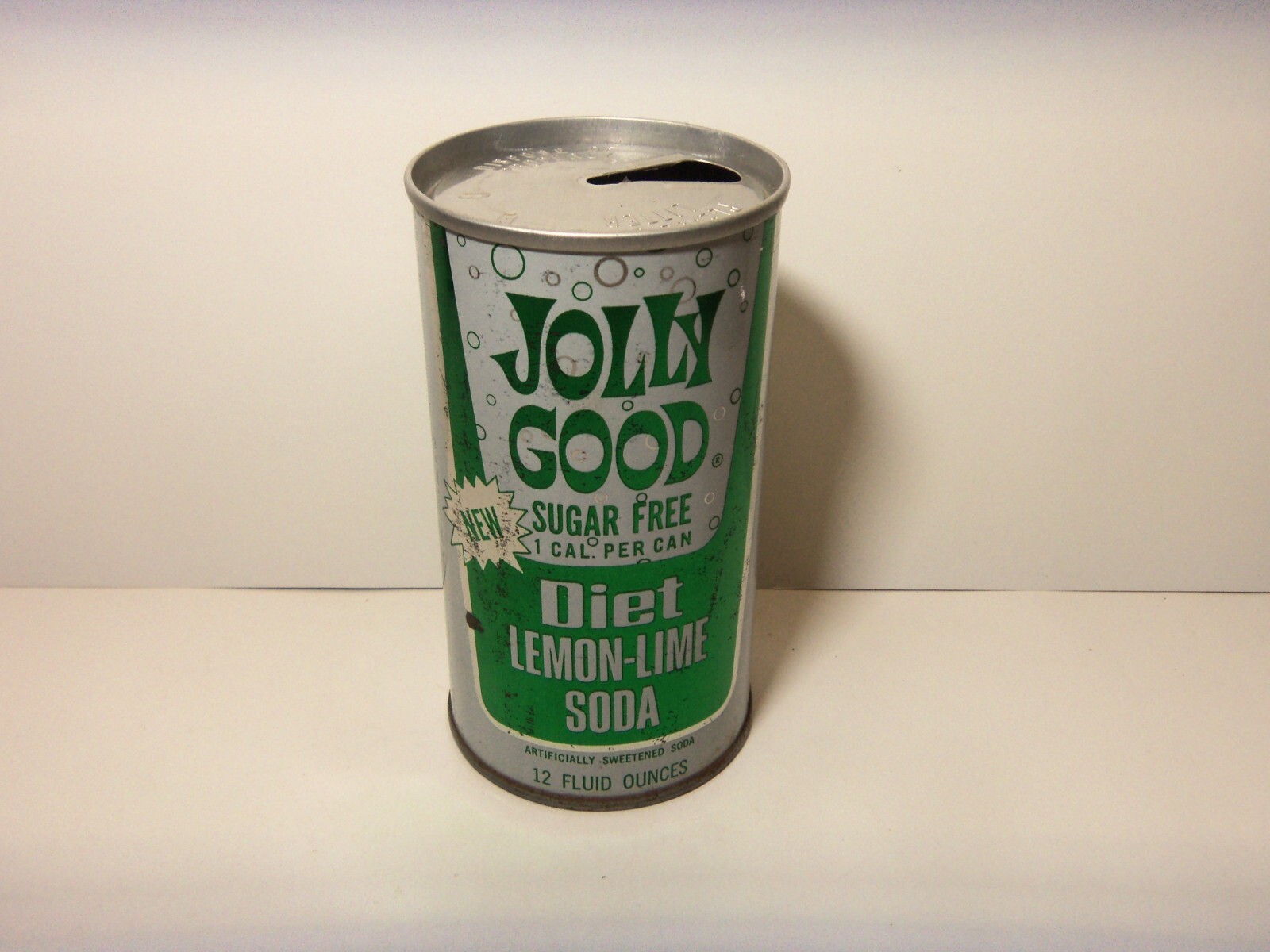 JOLLY GOOD DIET LEMON-LIME SODA 12 OZ STEEL CAN  RANDOM LAKE, WISCONSIN  VINTAGE
