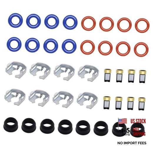 40PCS Fuel Injector Repair Seal Kit Gasket Rebuild Kit Compatible with 99-07