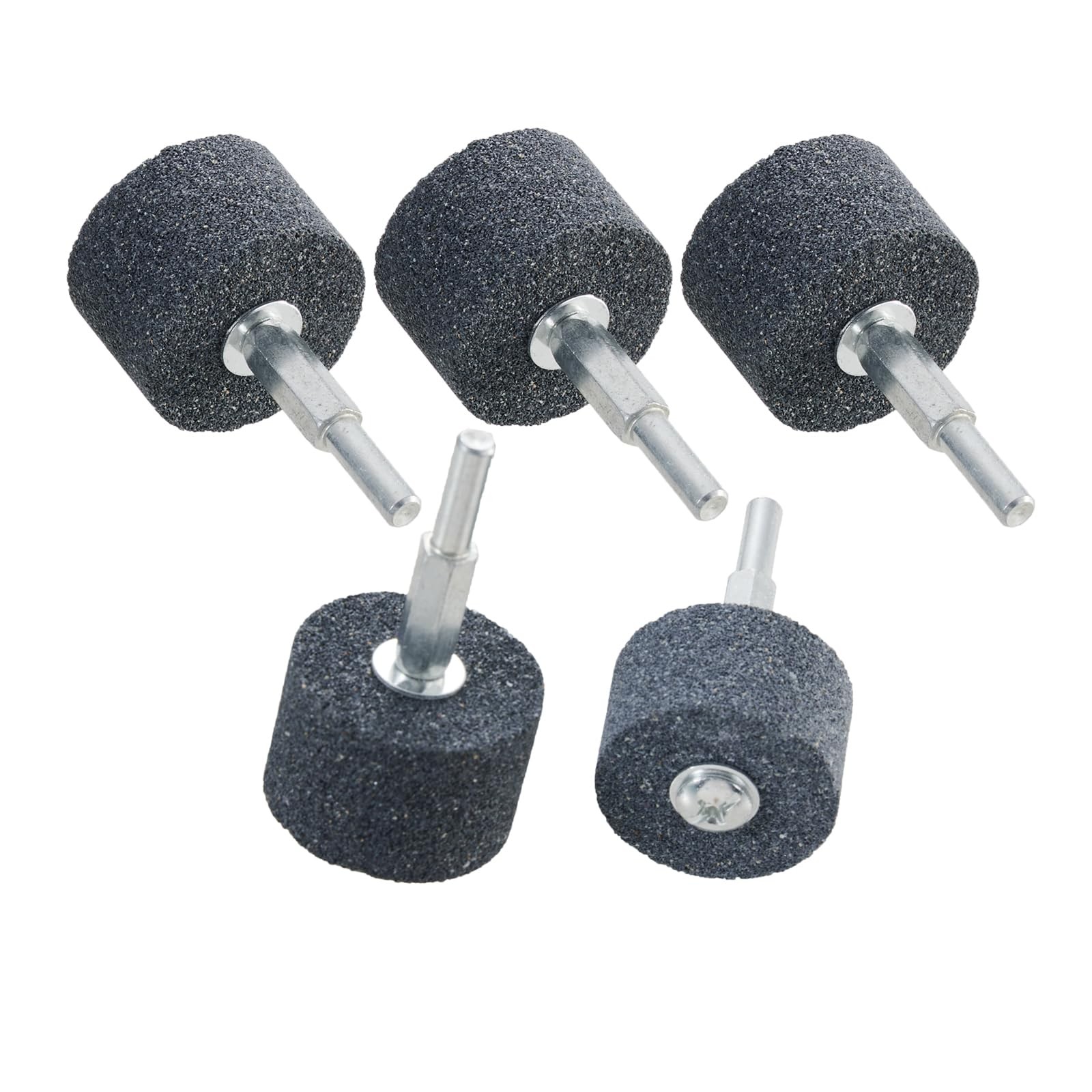 5 Pcs Abrasive Stone Grinding Wheels with 1/4" Shank,1-1/2 inch by 1 inch Alu...