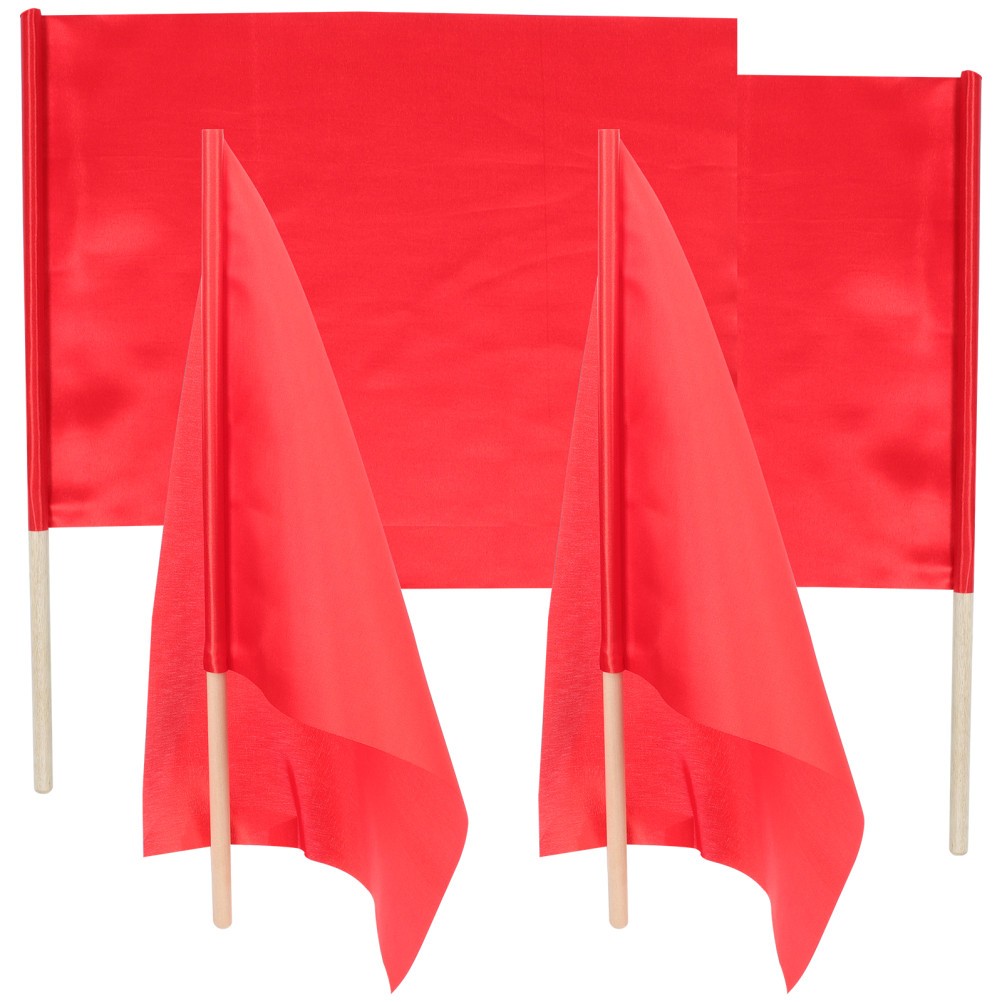 4 Pcs Assistant Referee Soccer Flag Football Officials Equipment