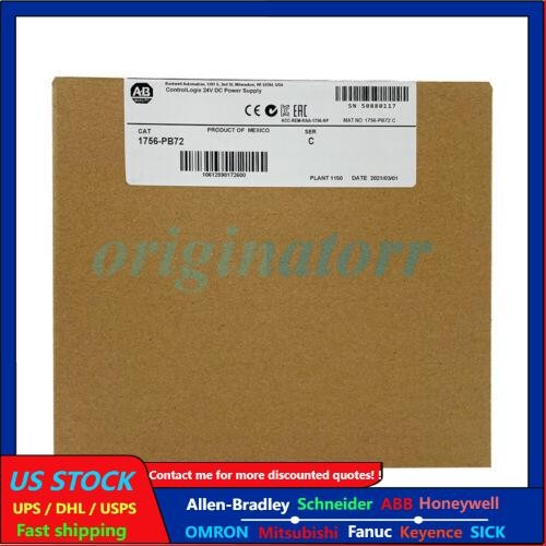 1756-PB72 ControlLogix 1756PB72 /C 24V DC Power Supply Module SEALED US Free Tax