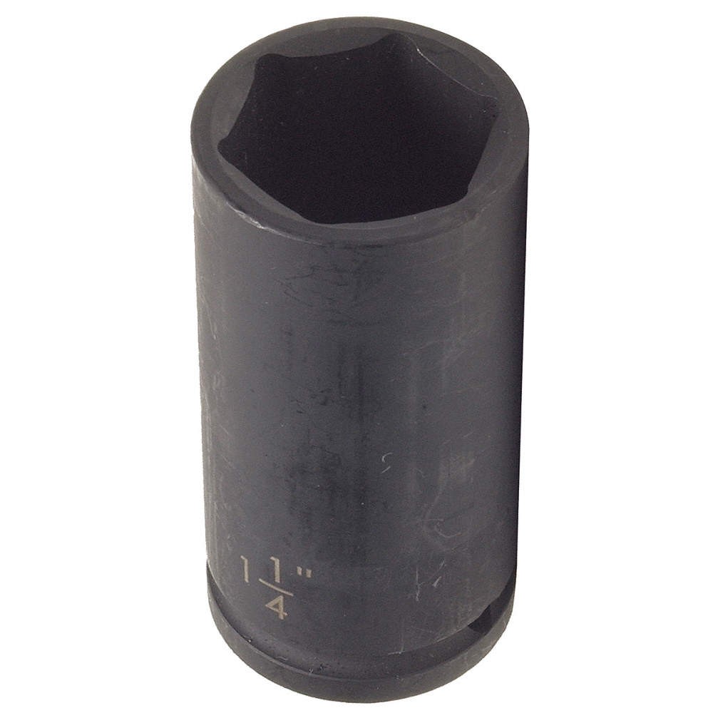 WESTWARD 4LXH5 Impct Skt,Steel,Blk Oxd,1 1/4 in 4LXH5