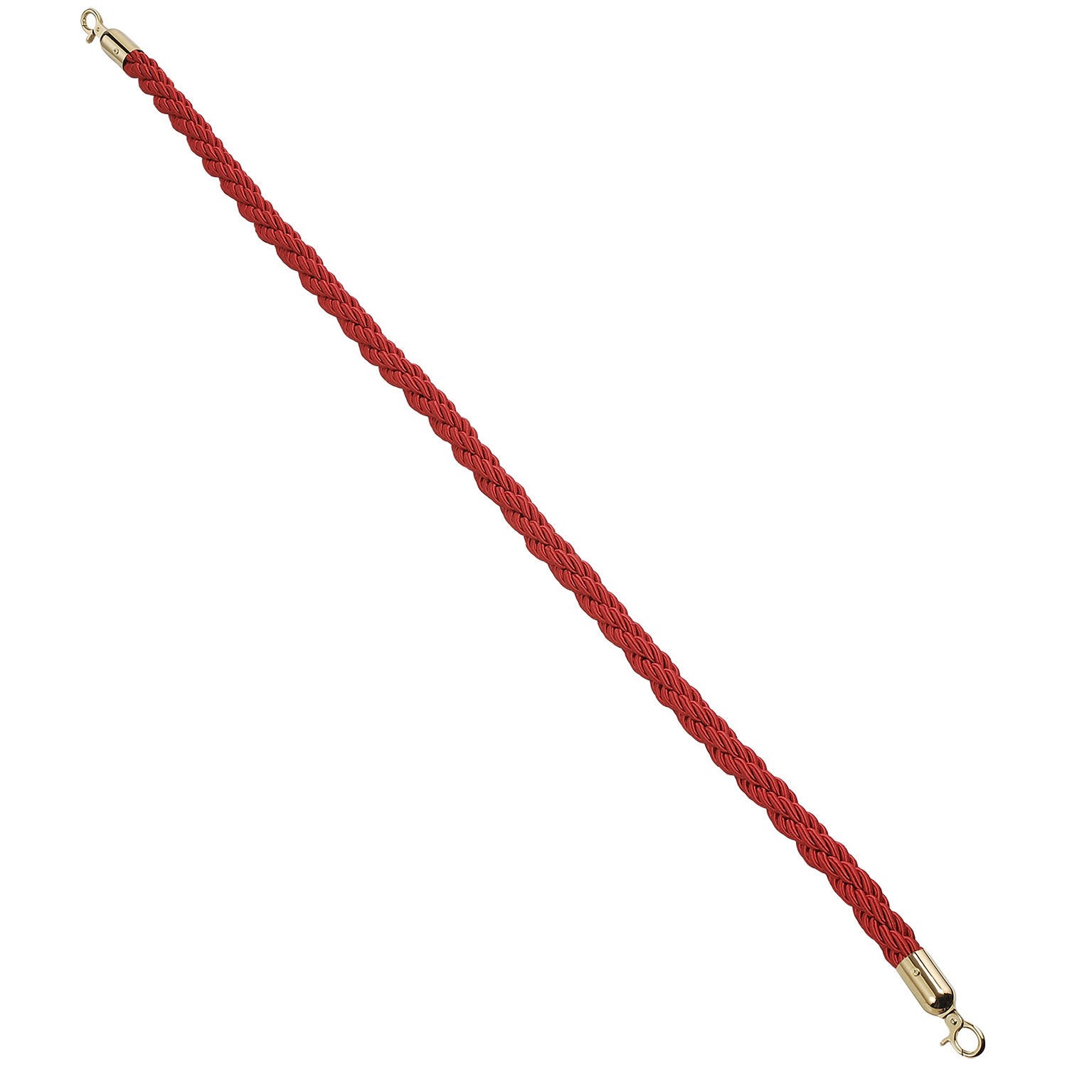 Vinyl Braided Rope 59" With Ends For Portable Gold Post Red
