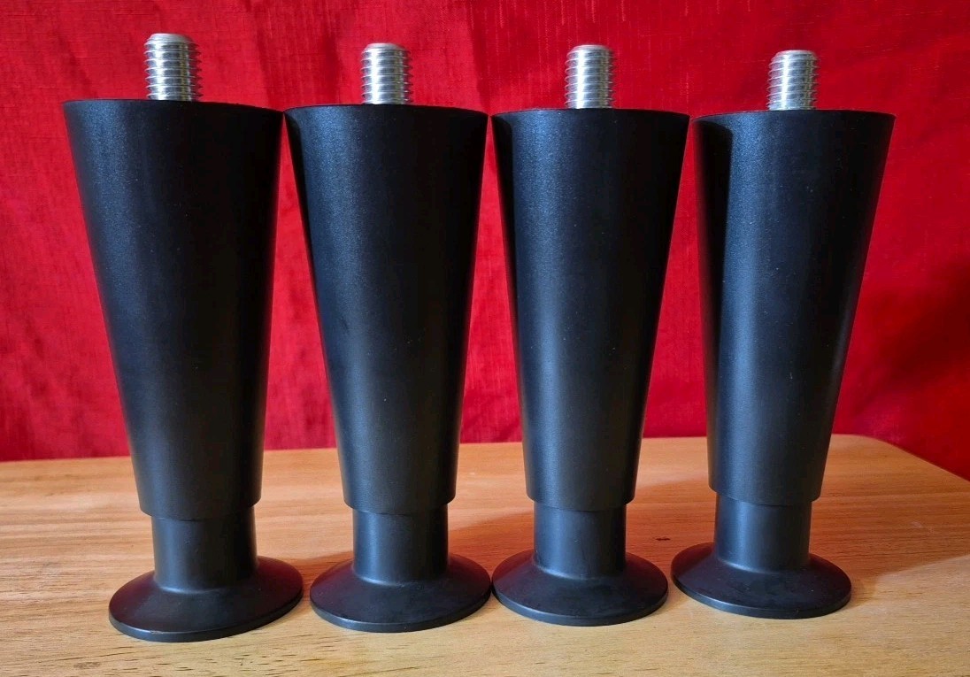 Kason 6" Plastic Leg Set Of Four, Adjustable.