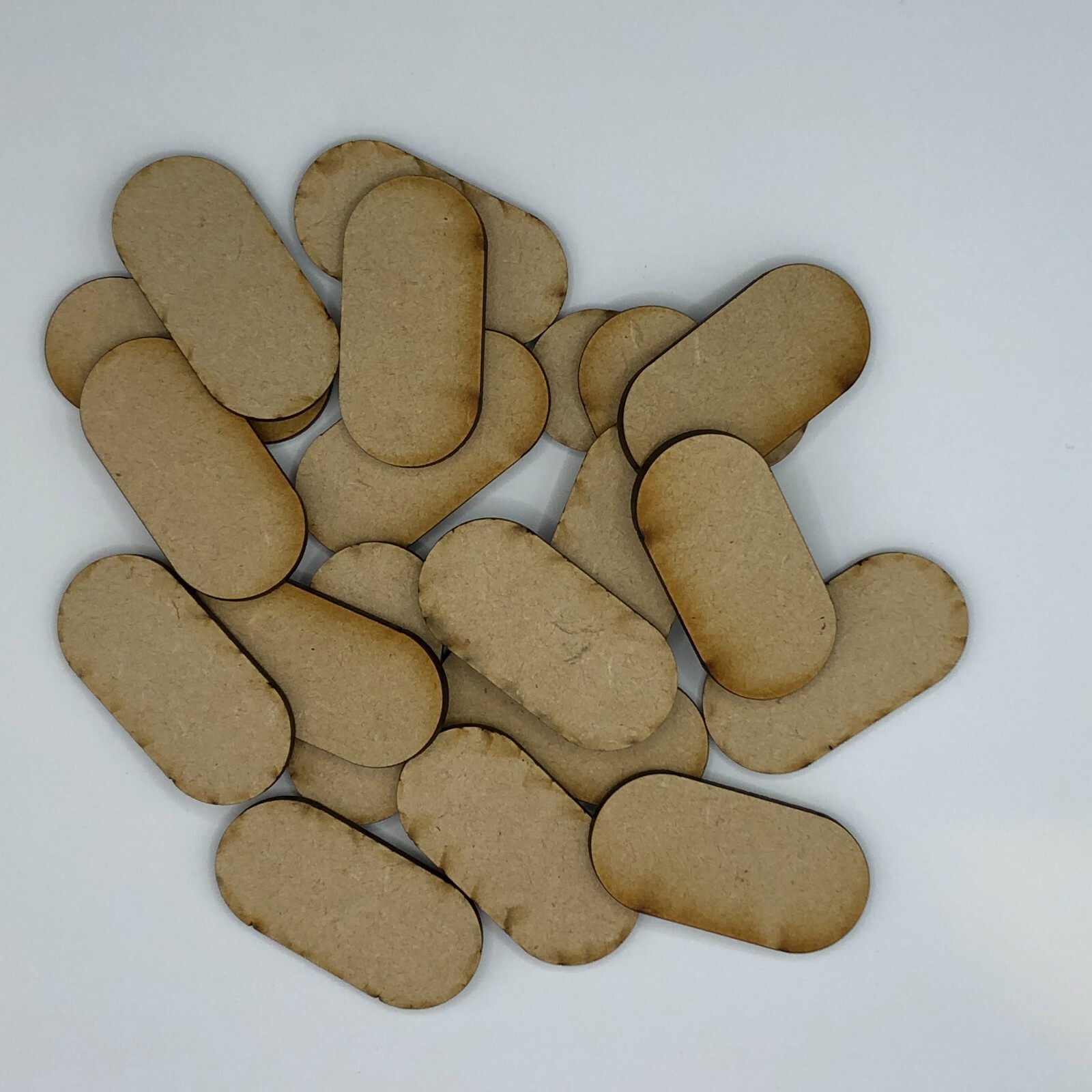 25mm X 50mm Pill MDF bases, package of 20, for Warhammer, D&D, and others