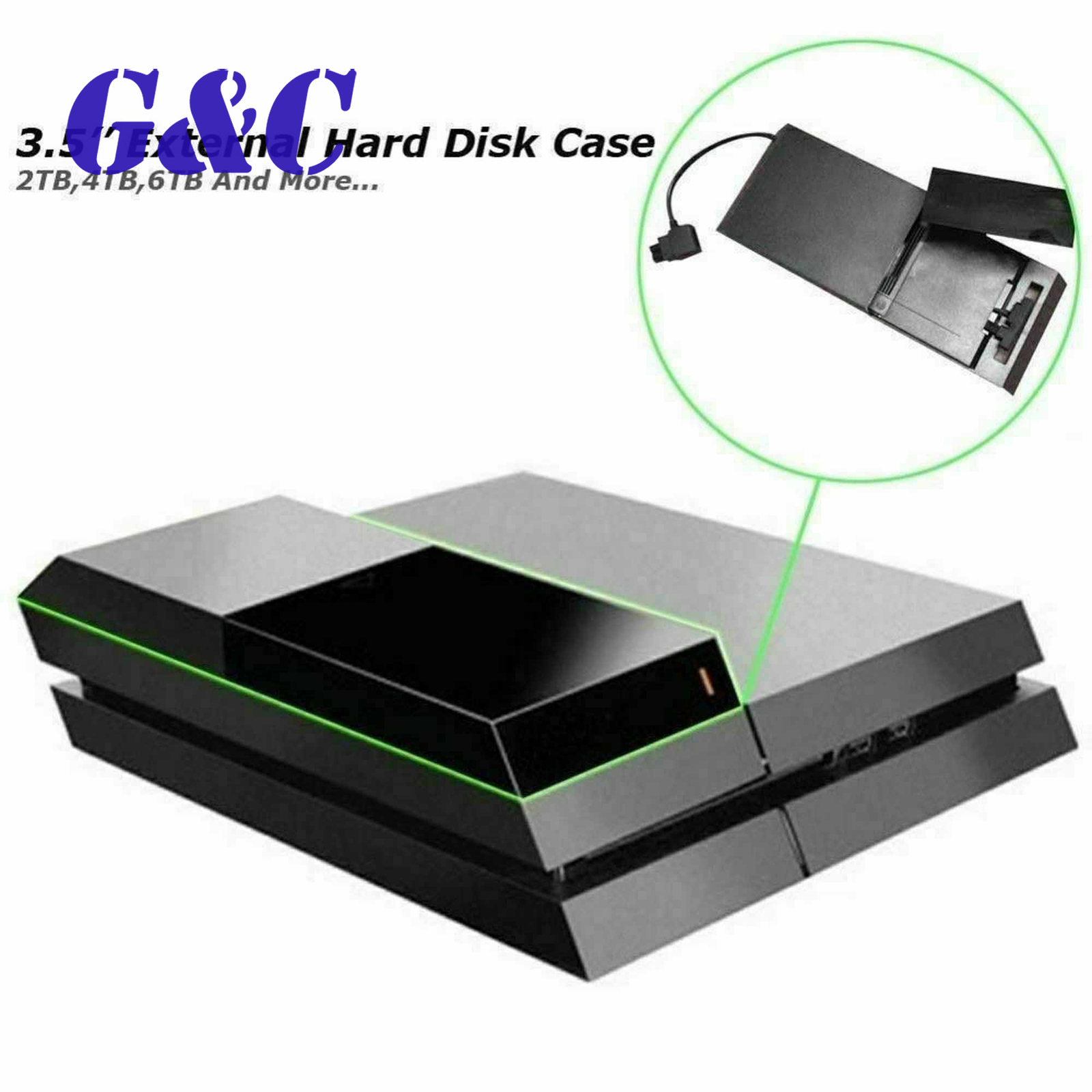 2TB Hard Drive External Box For PS4 Internals Memory Extra Storage Data Bank