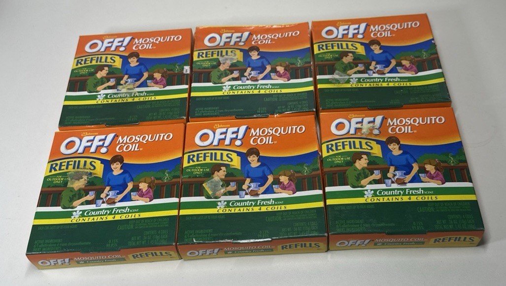 NEW VTG  OFF Mosquito Repellent Coil Terracotta Pottery Holder Country Fresh