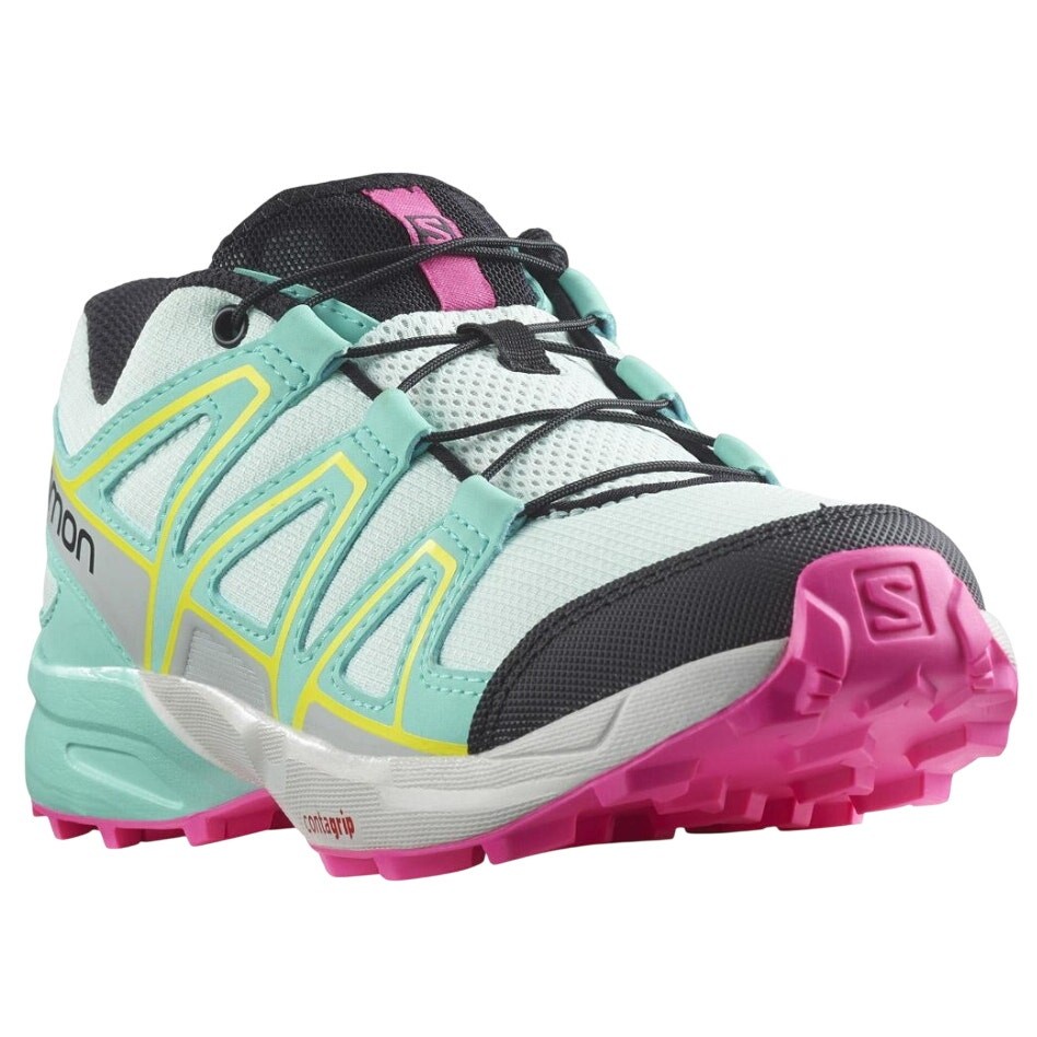 Salomon Kids Speedcross Trail Running Sneaker US 6 EU 38 Blue Multi Athletic GUC