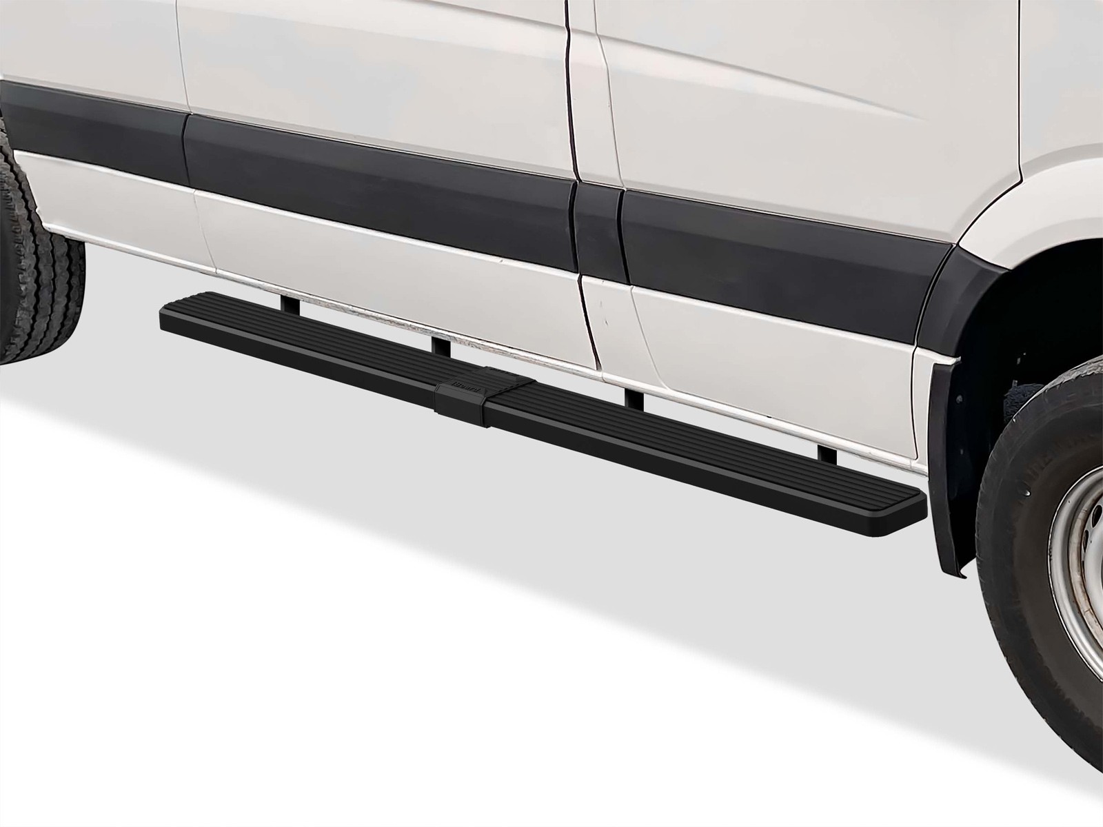 APS Running Boards 5in Matte Black Fit 10-26 Dodge Mercedes-Benz Sprinter
