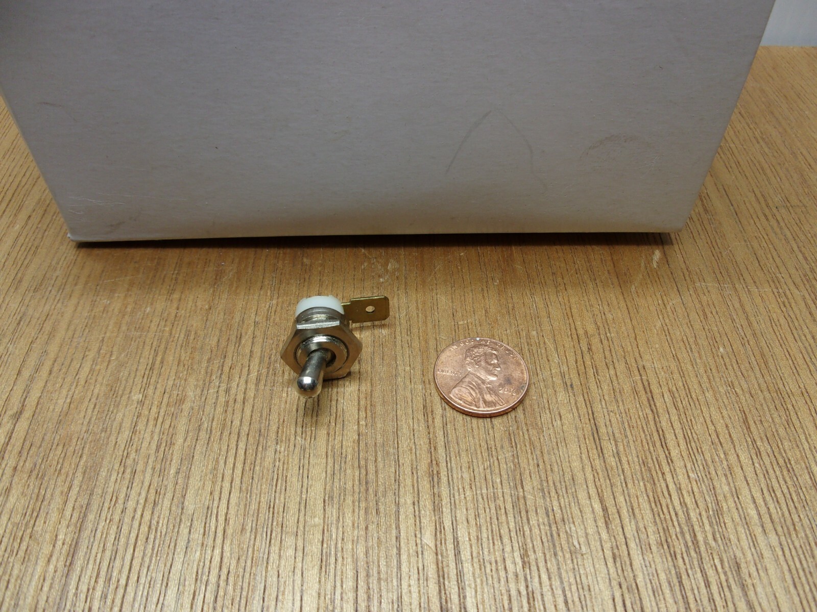 Miniature On/Off Toggle Switch 10MM Panel Hole Mount Stainless Steel .250" Tab