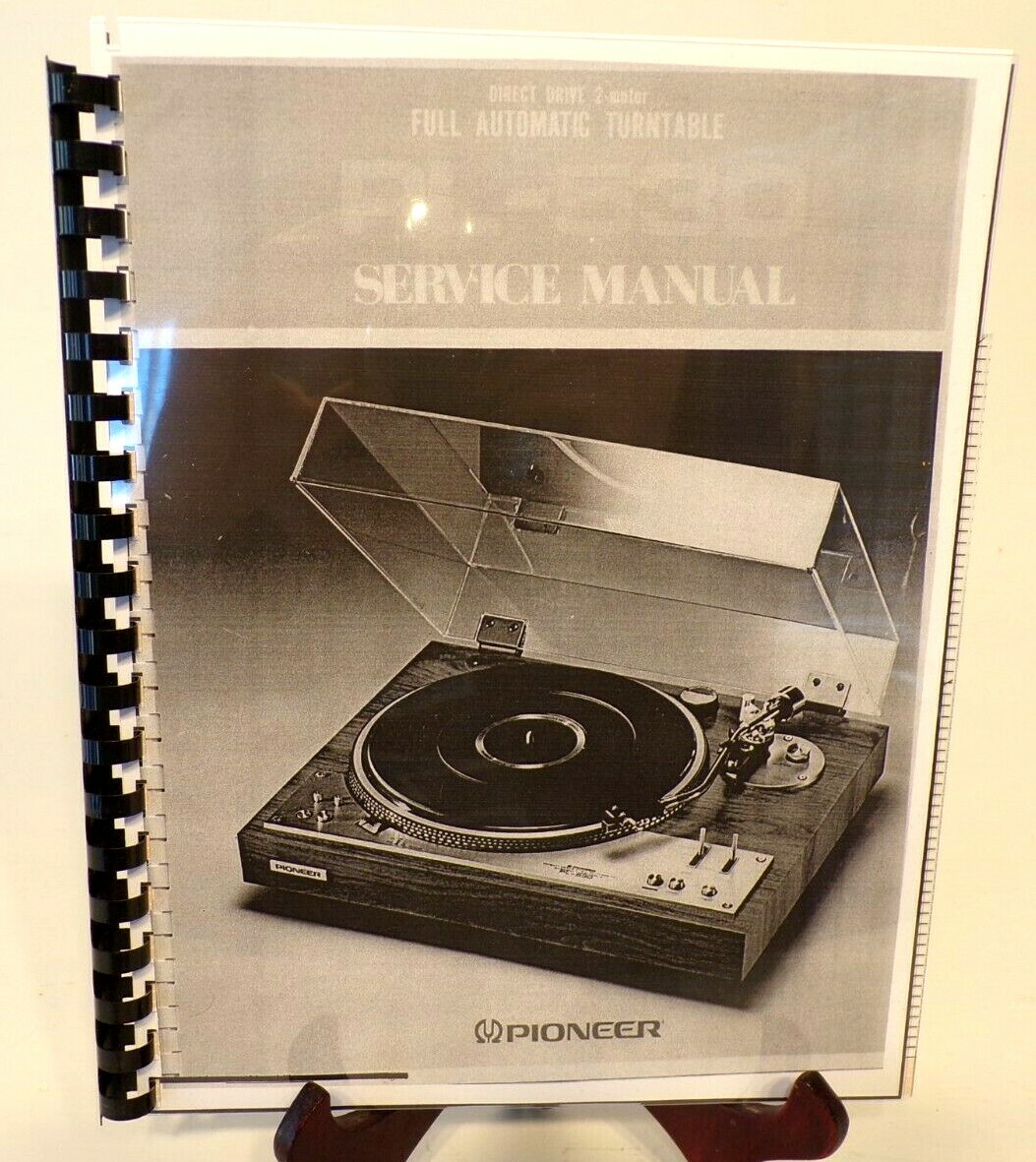 PIONEER PL-530 TURNTABLE SERVICE MANUAL comb bound gloss protective covers