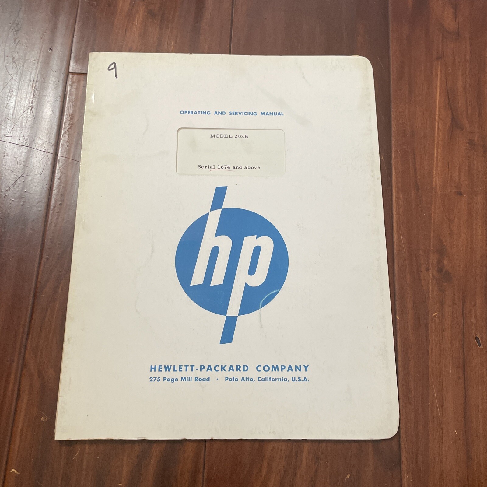 HP 202B Low Frequency Oscillator Instruction & Operating Manual 202B003