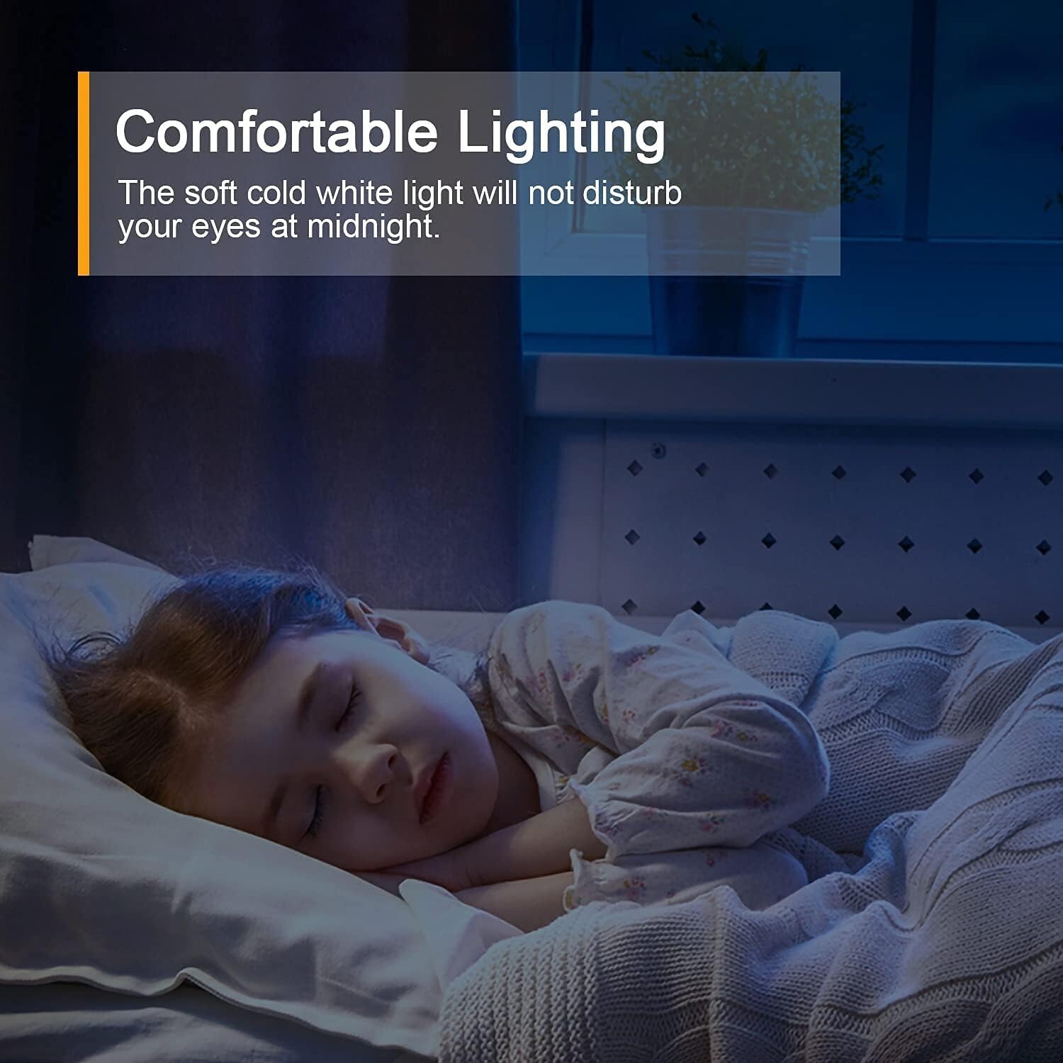 Versatile LED Nightlight with Motion Detection - 6 Pack for Home Safety