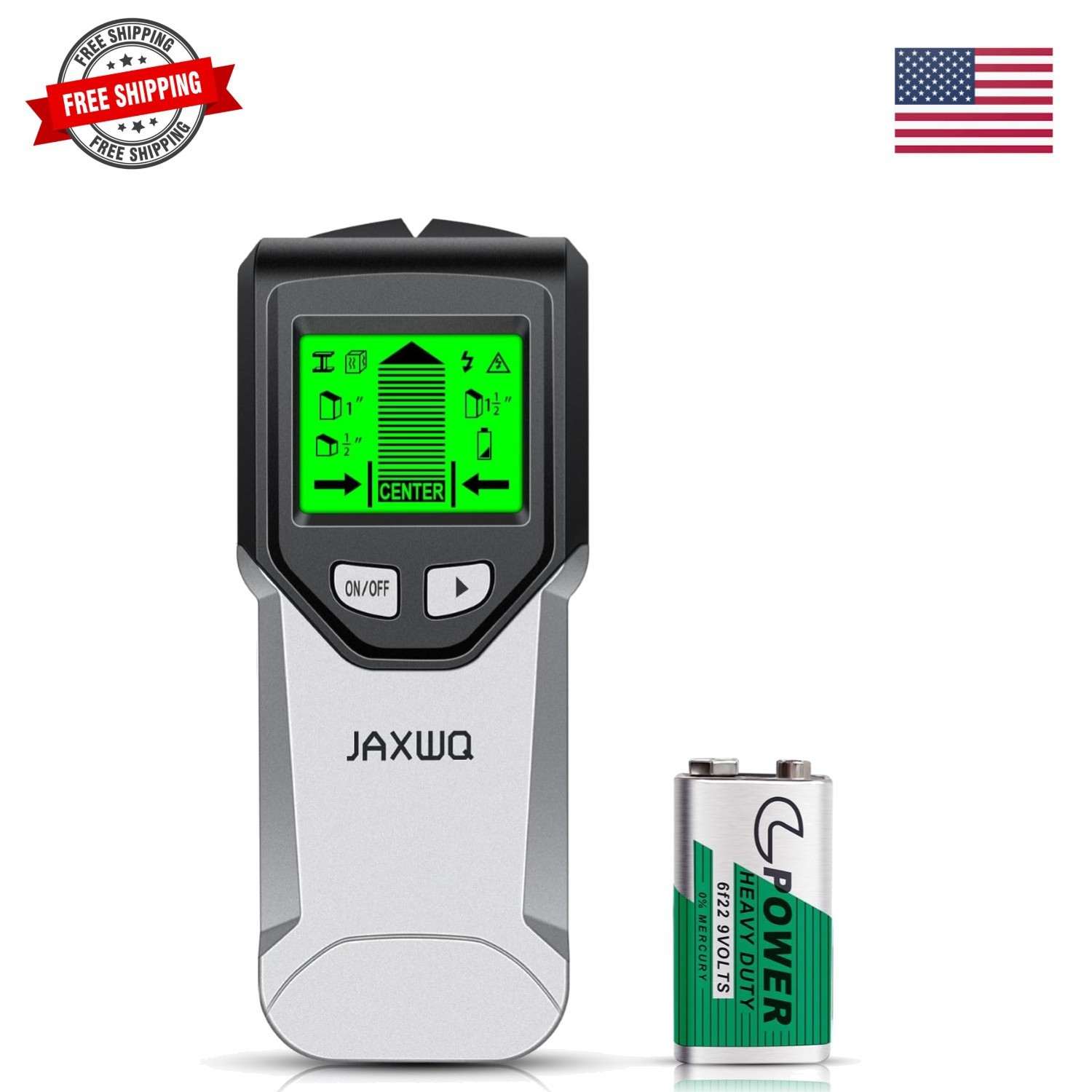 Stud Finder Wall Scanner - 5 in 1 Stud Finder Tool w/Smart Chip and HD LCD Di...