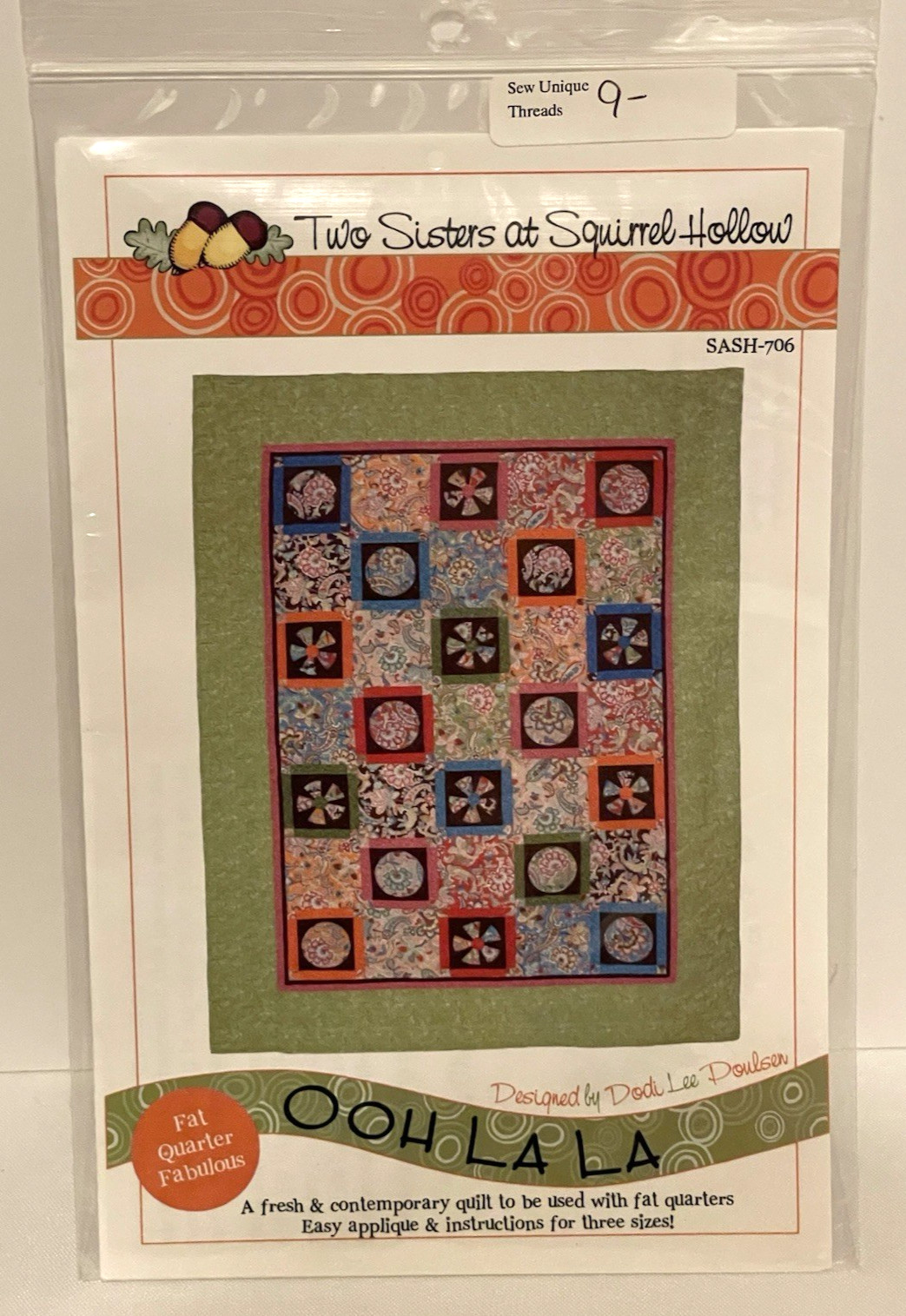 Ooh La La Quilting Pattern Two Sisters at Squirrel Hollow by Doulsen #SASH-706