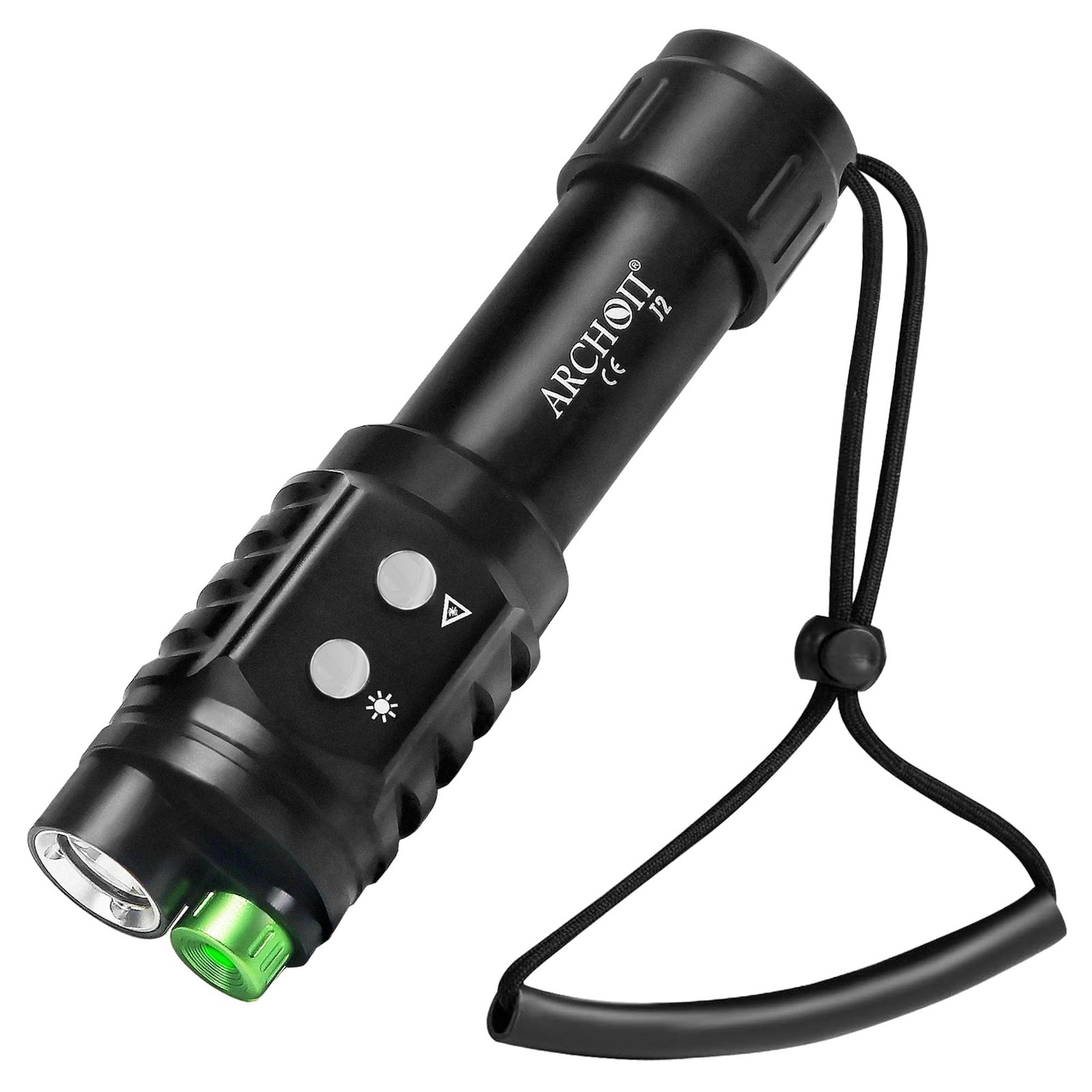 ARCHON J2 Diving Flashlight, 2-in-1 Scuba Dive Light with 1200 Lumens White S...