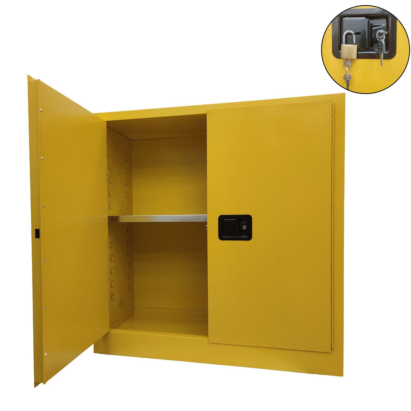 99 Gallon Safety Fireproof Cabinet Chemicals Flammable Liquids Storage Cabinet