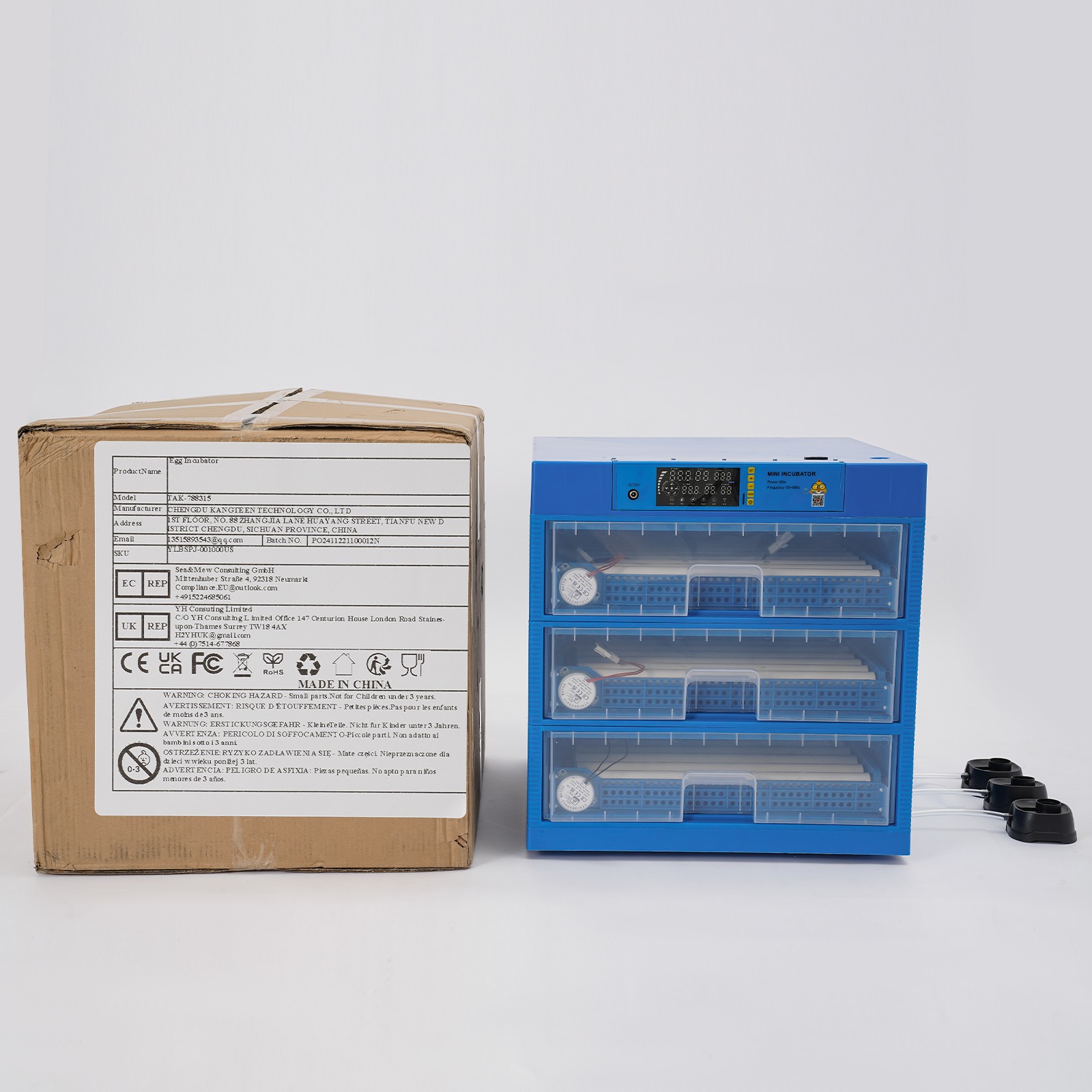 Auto Egg Incubator Digital Poultry Hatcher Machine 150-180 Eggs Incubator