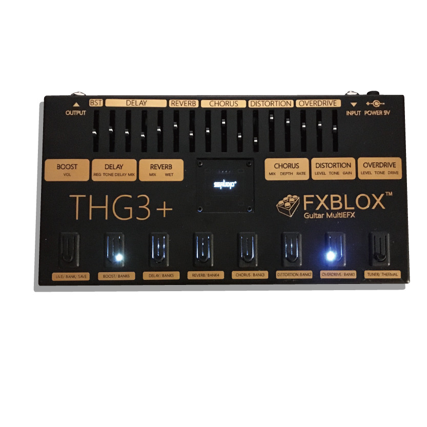 FXBLOX MultiEFX Guitar MultiEffect OD Distortion Chorus Reverb Delay Boost THG3+