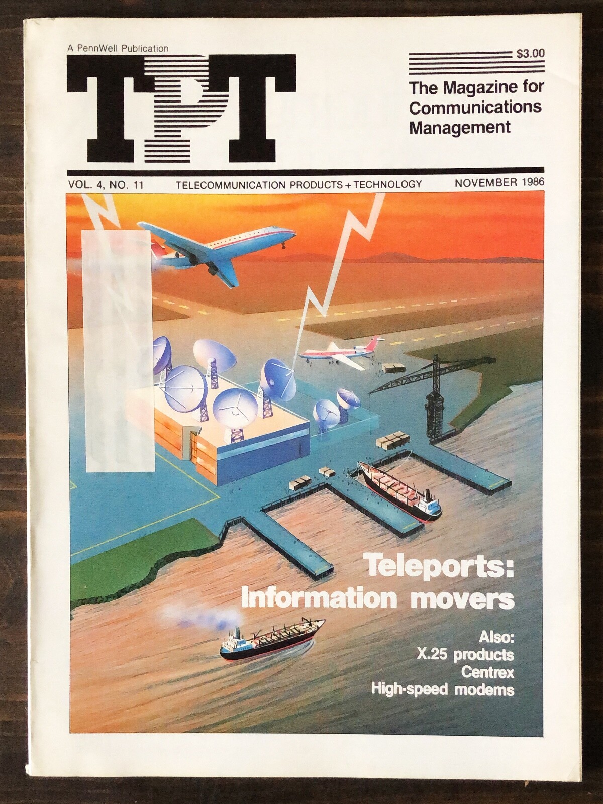 1986 Telecommunication Products + Technology TPT Magazine, Lot of 1 - November
