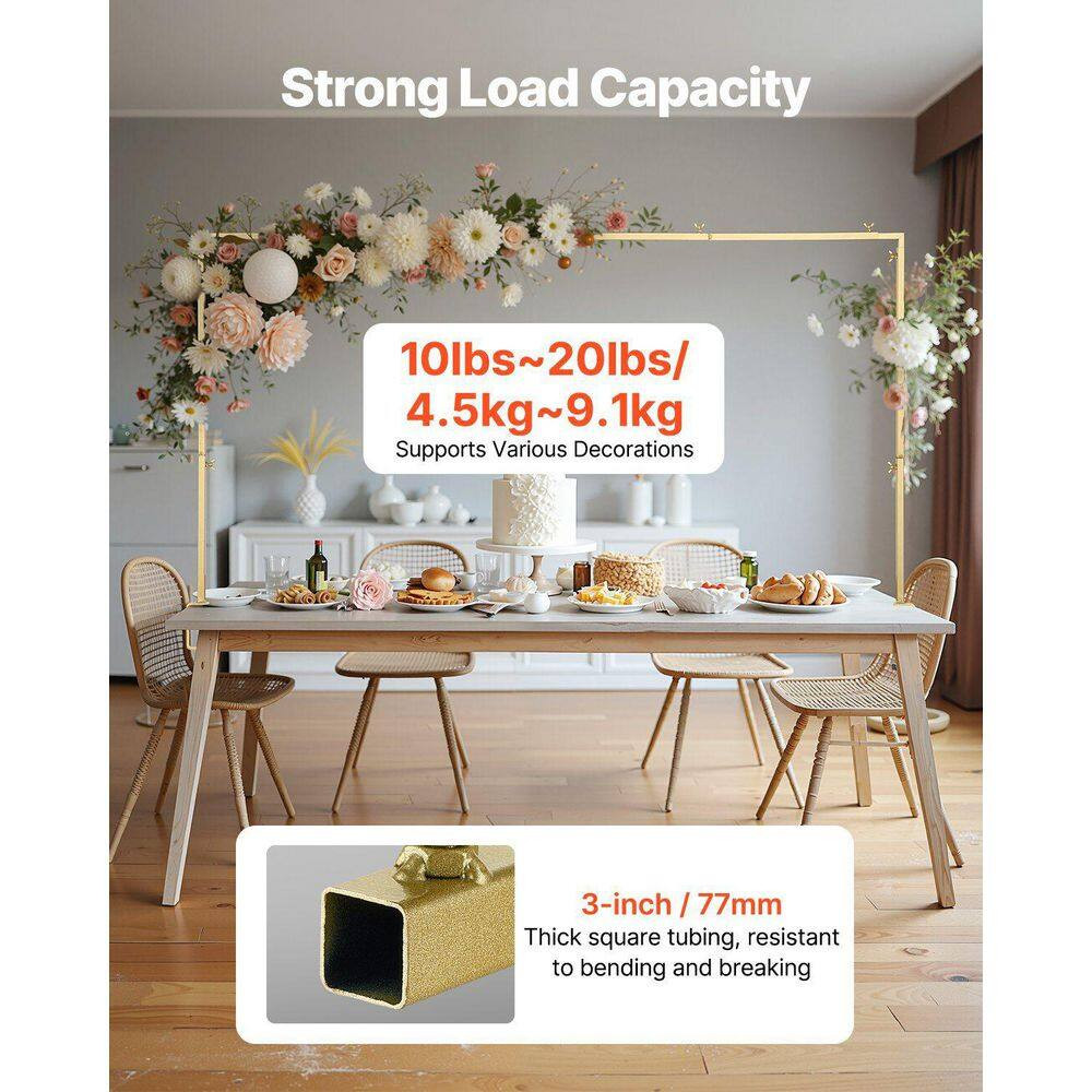 2-Pack Adjustable over the Table Arch Decorative Stand with Clamps Gold