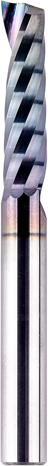 O Flute CNC Router Bit 1/4 Inch Shank 1 Inch Cutting Length with Extra Long L...