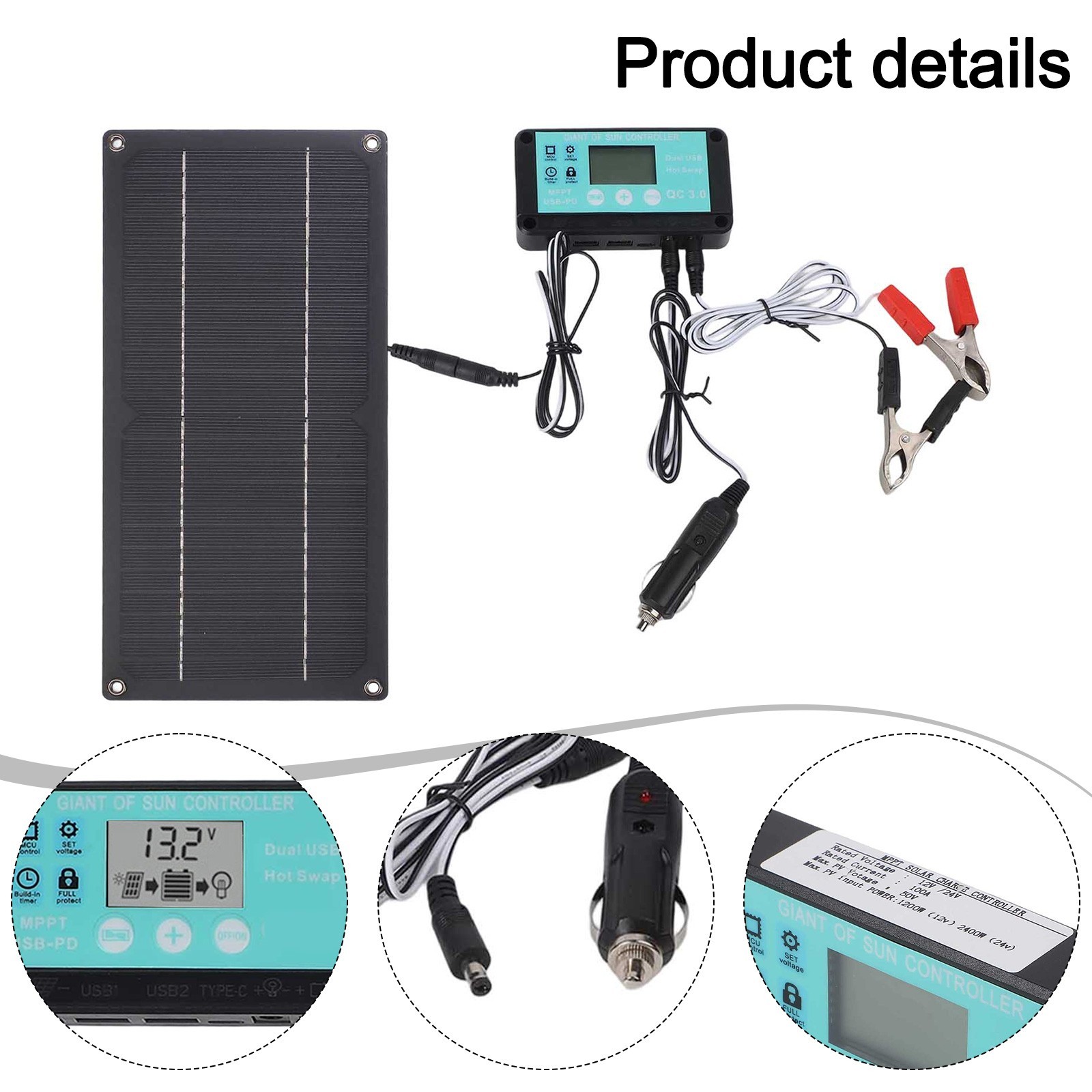 600W Solar Panel Kit with 100A Controller for RV Camping and Off Grid Use