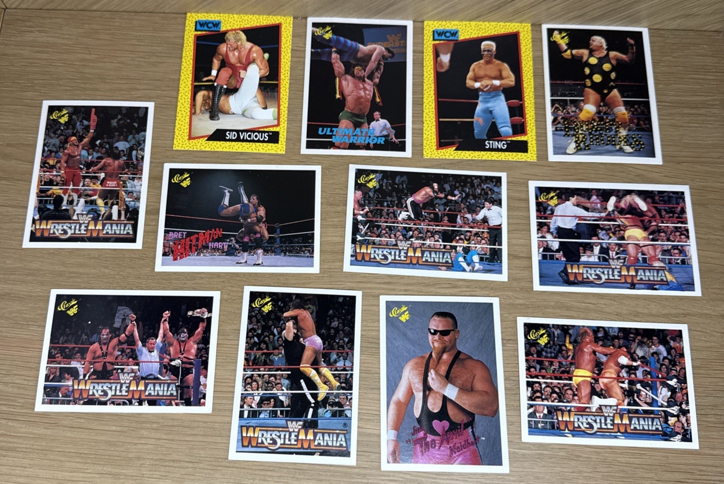 Classic WWF Wrestling Lot of 12 Cards w/ Hulk Hogan & Randy Savage