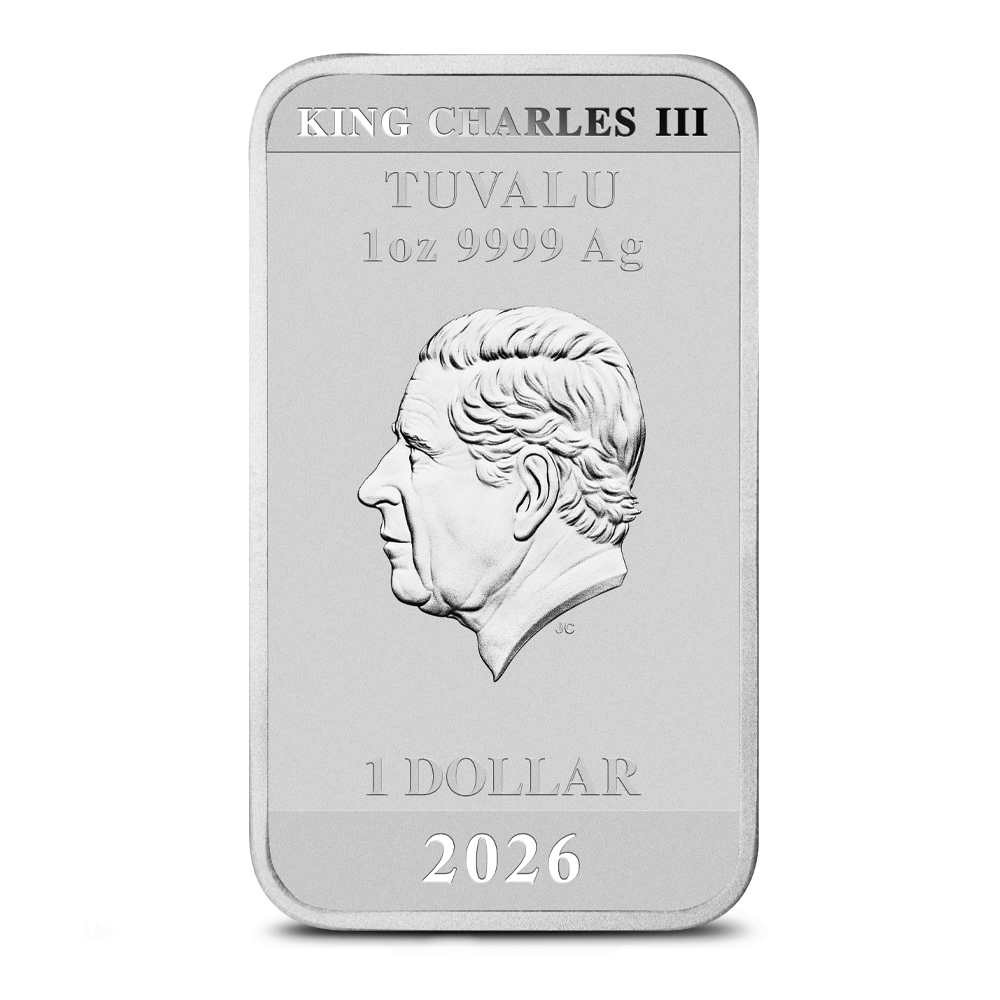 2026 1 oz Colorized Tuvalu Silver Stranger Things Season 5 Rectangular Coin