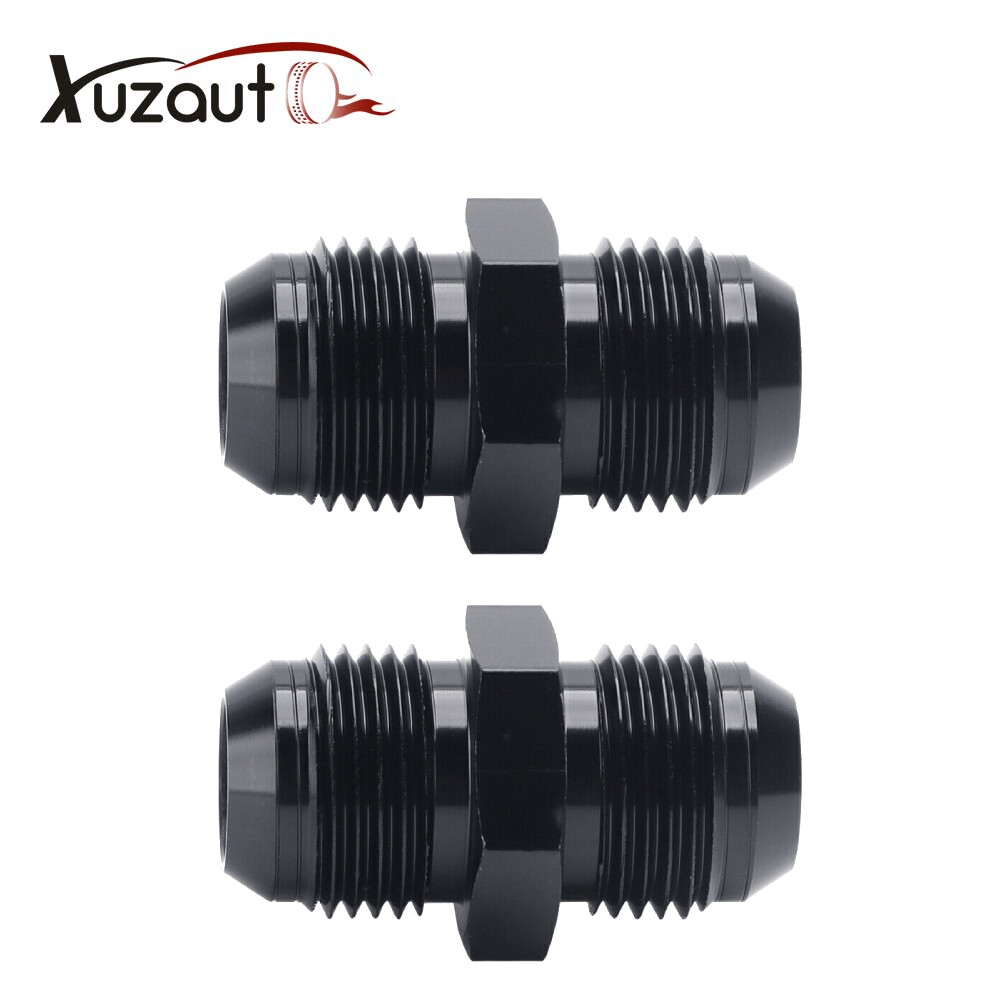 6AN to 6AN Male Flare Coupler Union Straight Fuel Hose Adapter Fitting 2PCS