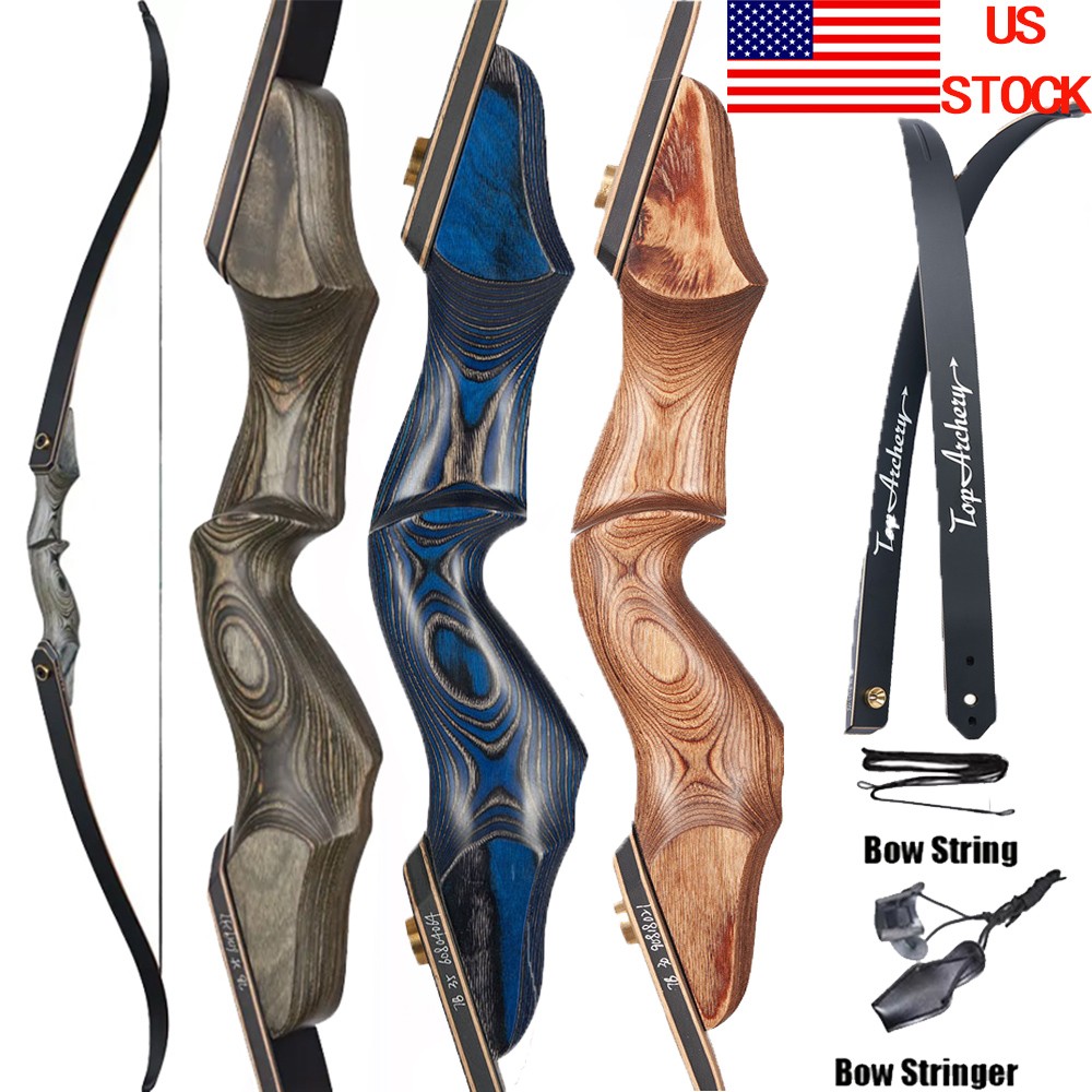 Archery 60" Takedown Recurve Bow 30-50lbs Right Hand for Adult Hunting Shooting