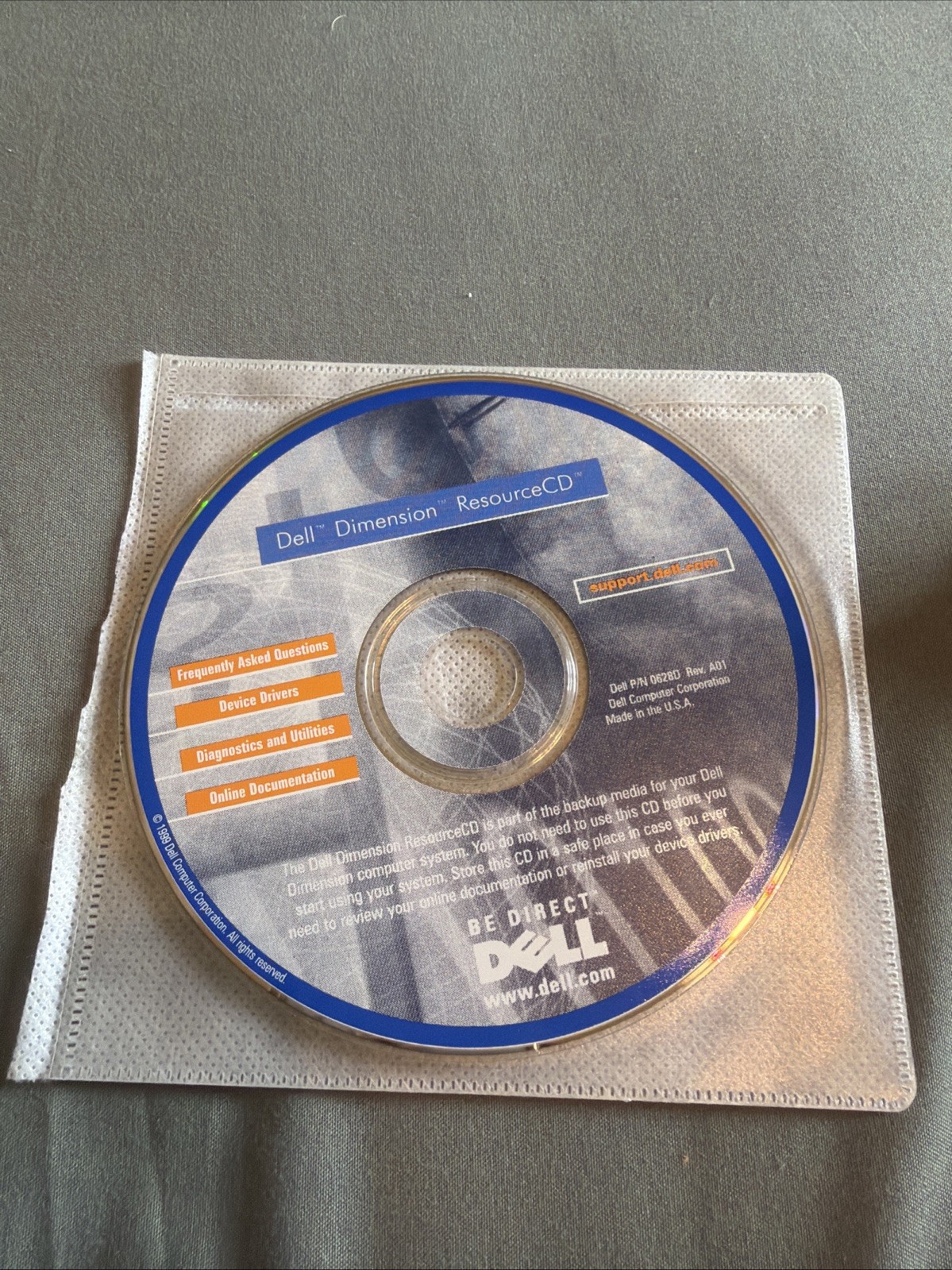 Dell Dimension ResouceCD Software PC Cd Rom 1999 Cd Only