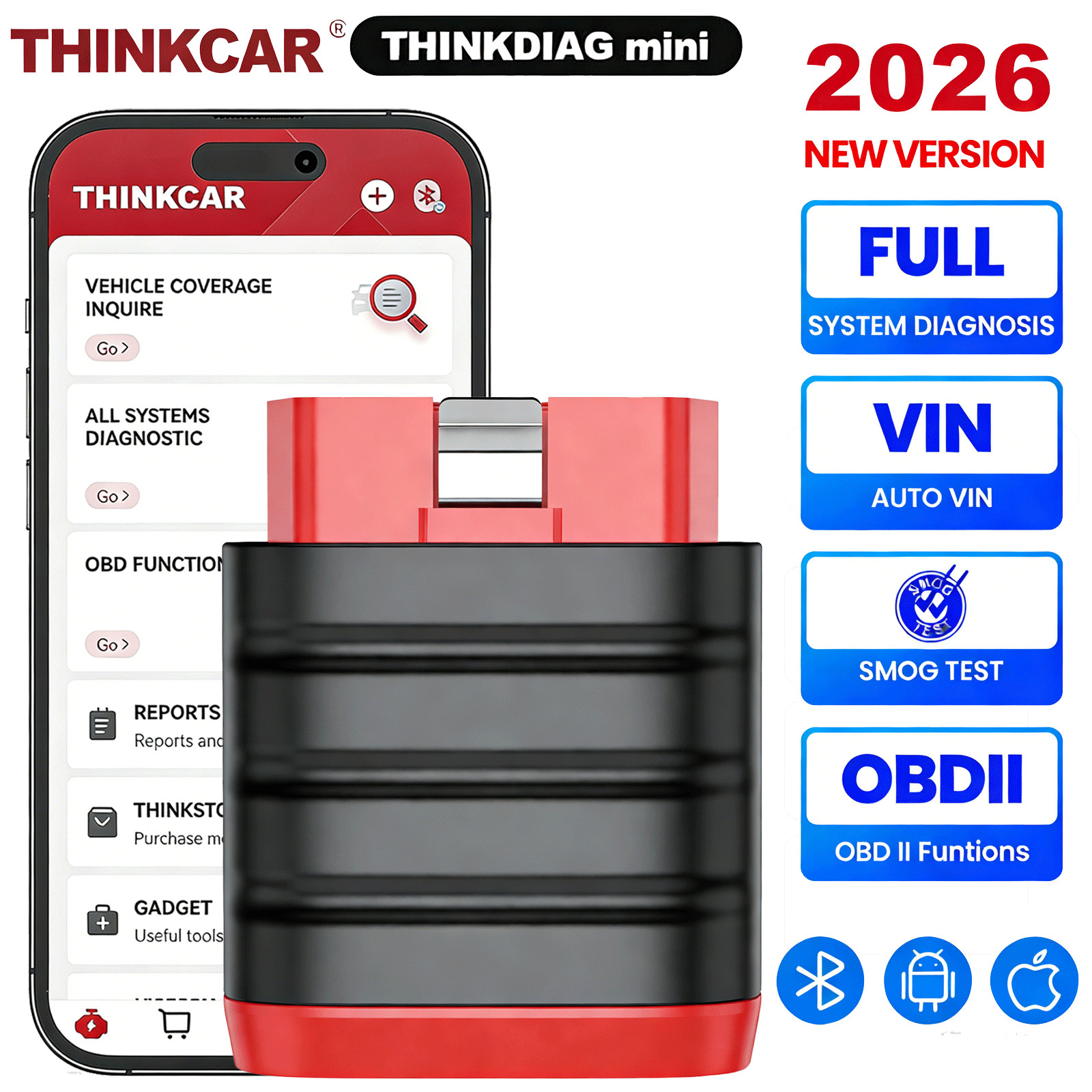 Thinkdiag mini All System Diagnostic Scanner Full OBD2 Scan Lifetime FREE Update