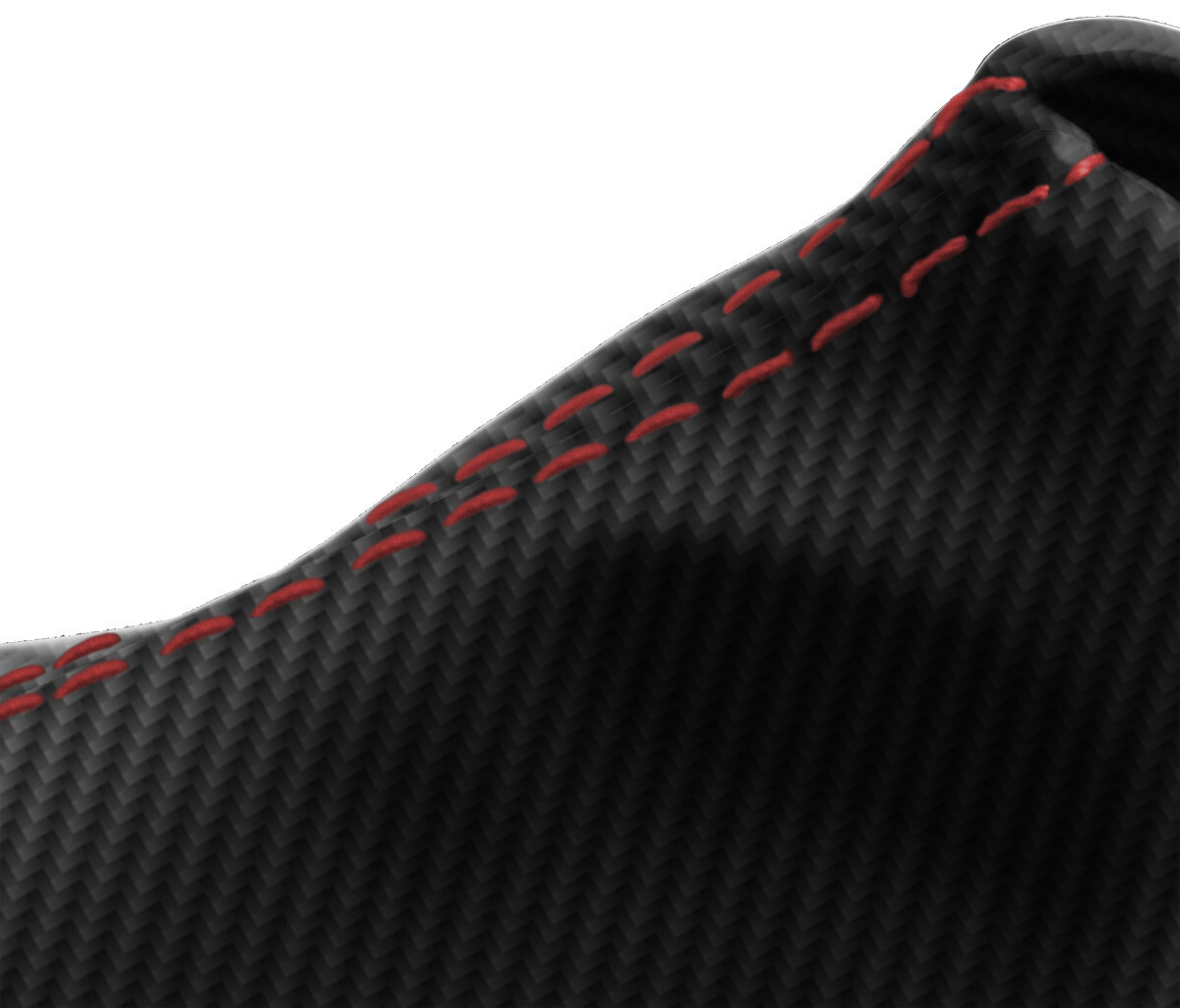 Fits 14-16 Mazda 3 Carbon Fiber E Brake Boot Red Stitch
