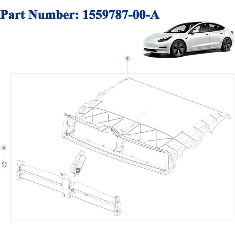 Cooling Radiator Active Grille Shutter 155978700A For Tesla Model 3 2021-2023