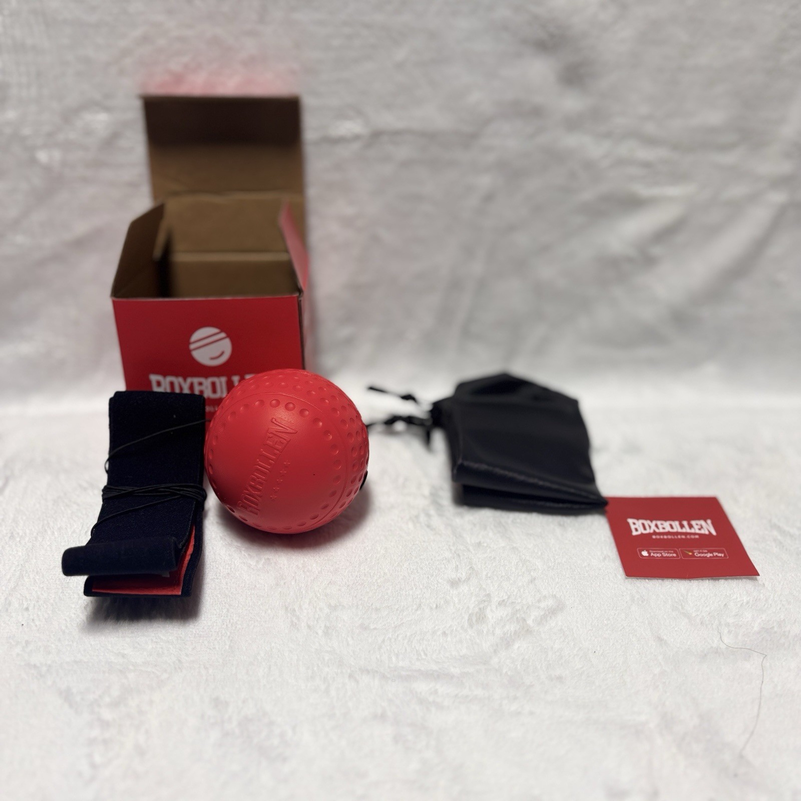 Boxbollen Boxball Reflex Punching Ball Fitness Game W/ Headband & QR Code App