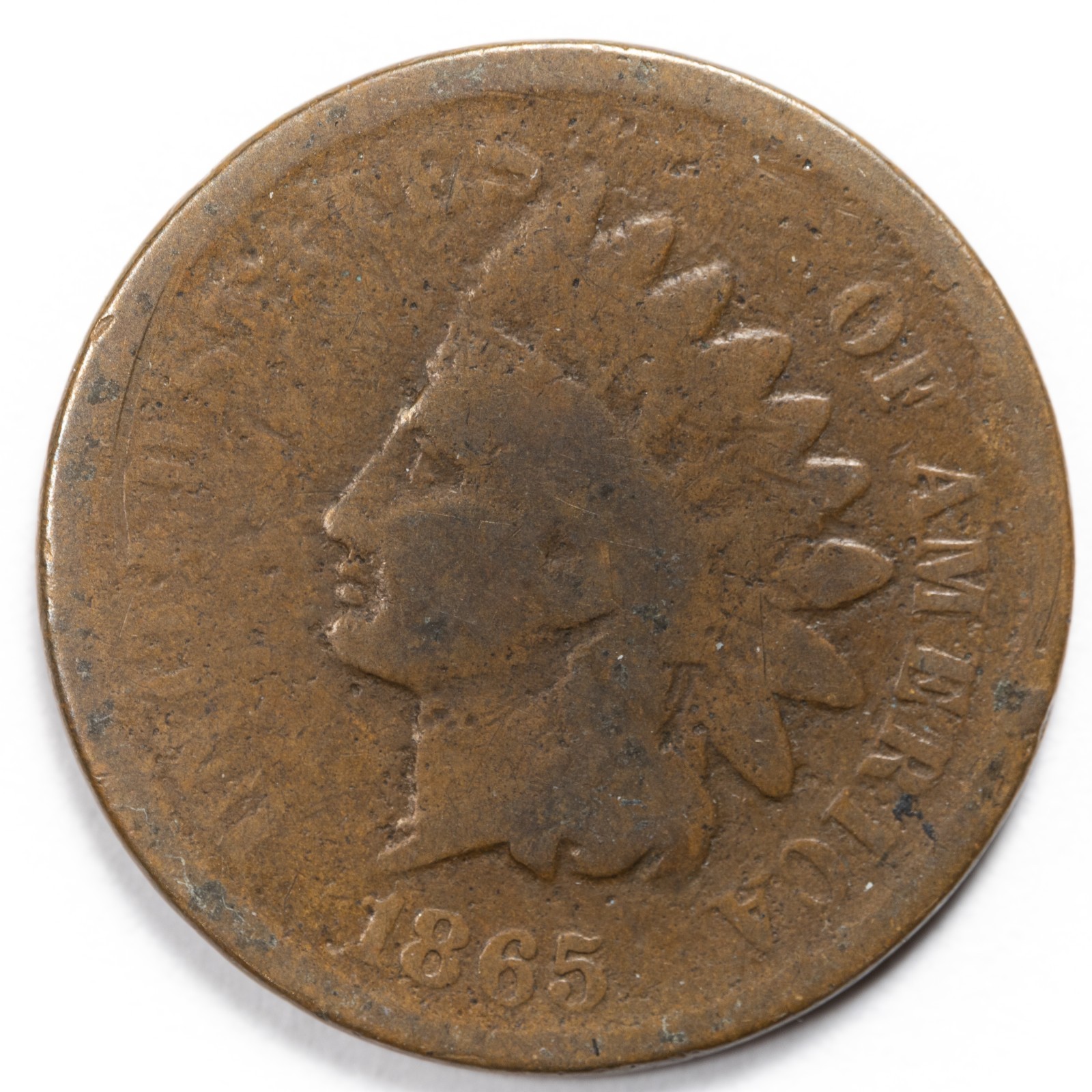 1865 1C Indian Cent Good (G)