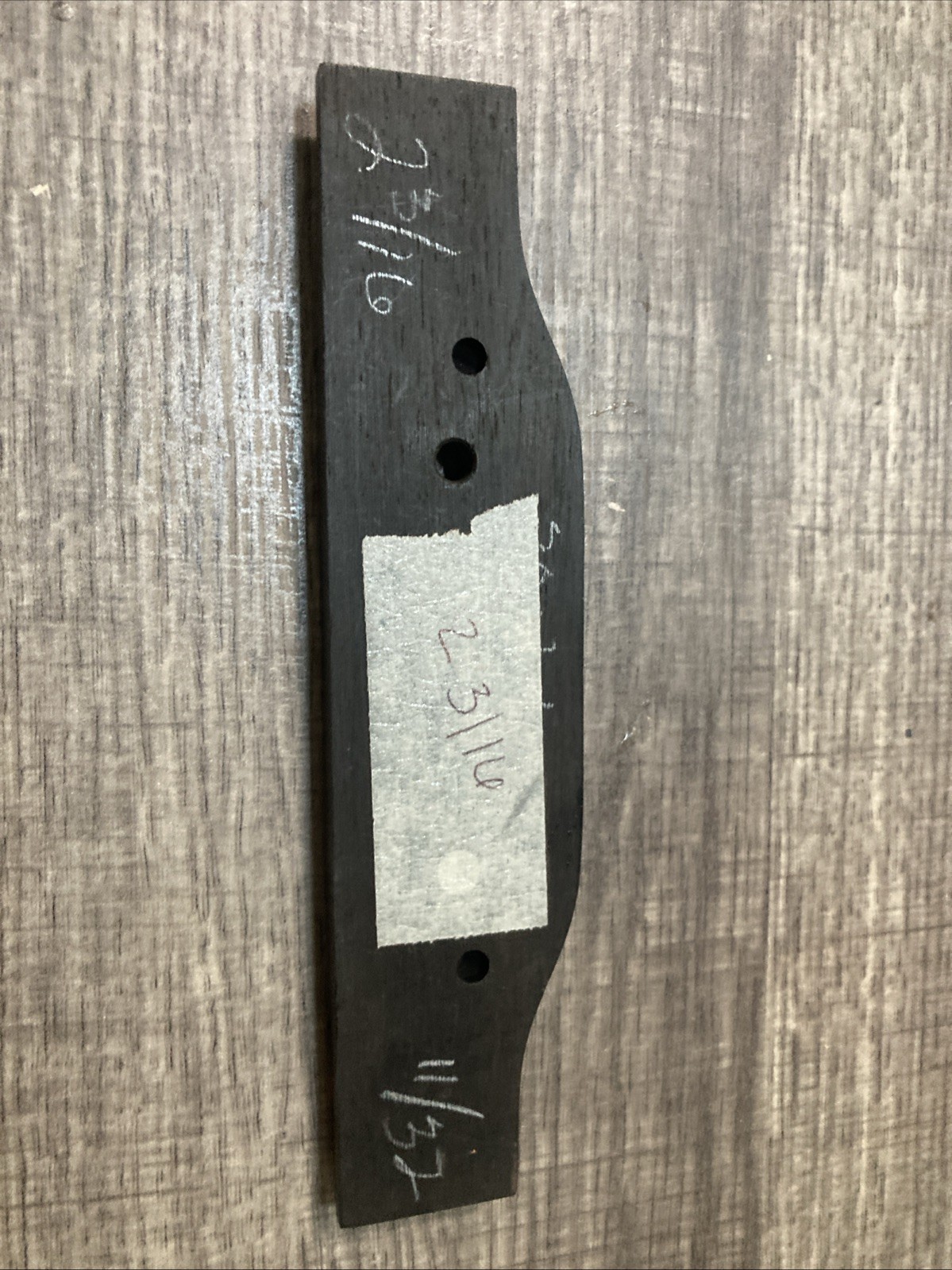 Solid Ebony Martin Acoustic Guitar Bridge 2 3/16th String Spacing