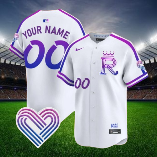 Custom Royals White 2026 City Connect Stitched Jersey All Sizes