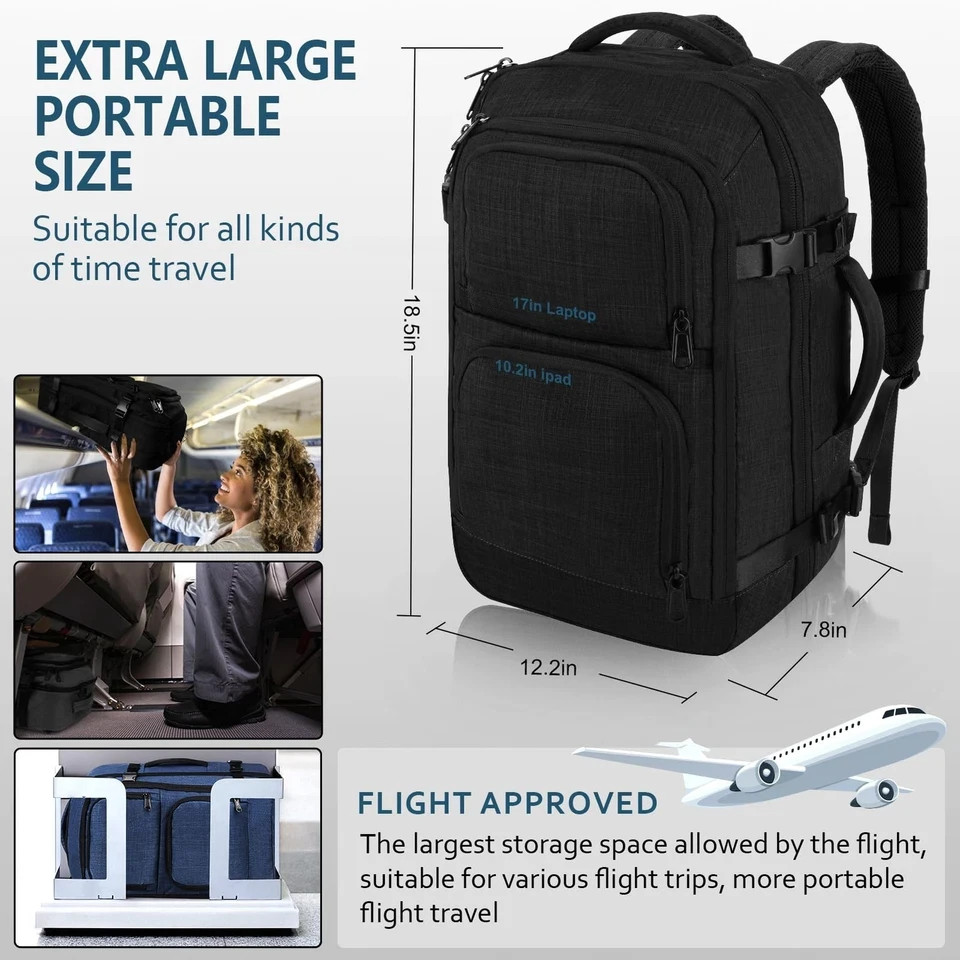 Dinictis Travel Backpack Carry on Flight Approved, Backpack Suitcase for Trav...
