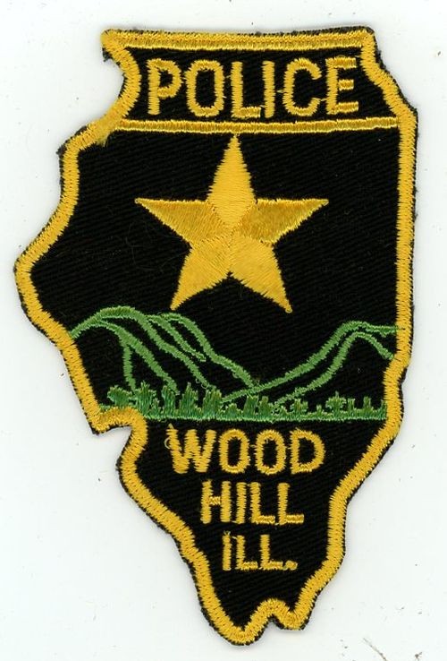 ILLINOIS IL WOOD HILL POLICE OLD VINTAGE STATE SHAPED SHOULDER PATCH SHERIFF