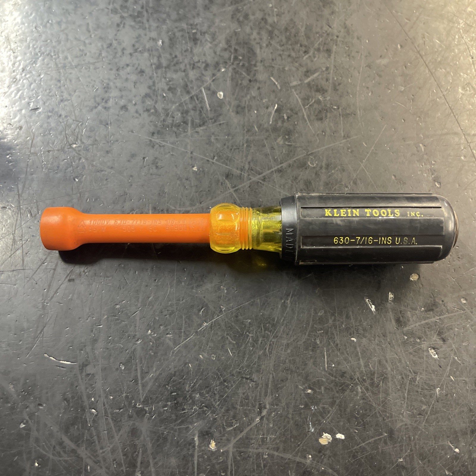 Klein USA 630-7/6-INS 7/16" Insulated Nutdriver 1000V Tool  G460