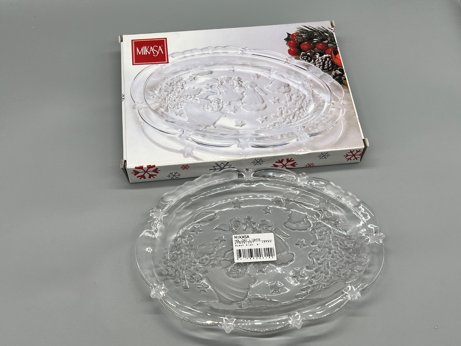 Mikasa "Holiday Lights" Angels - Glass Candy/Serving Dish -  NEW