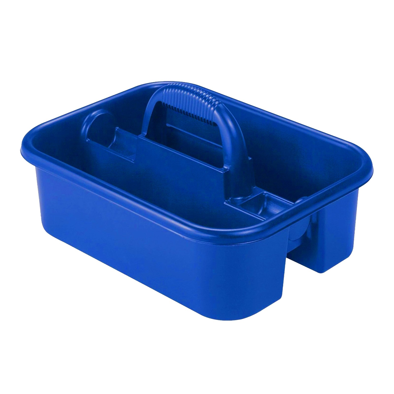 Akro-Mils Plastic Tool Tote Organizer Caddy w/ Handle & Dual Compartments, Blue