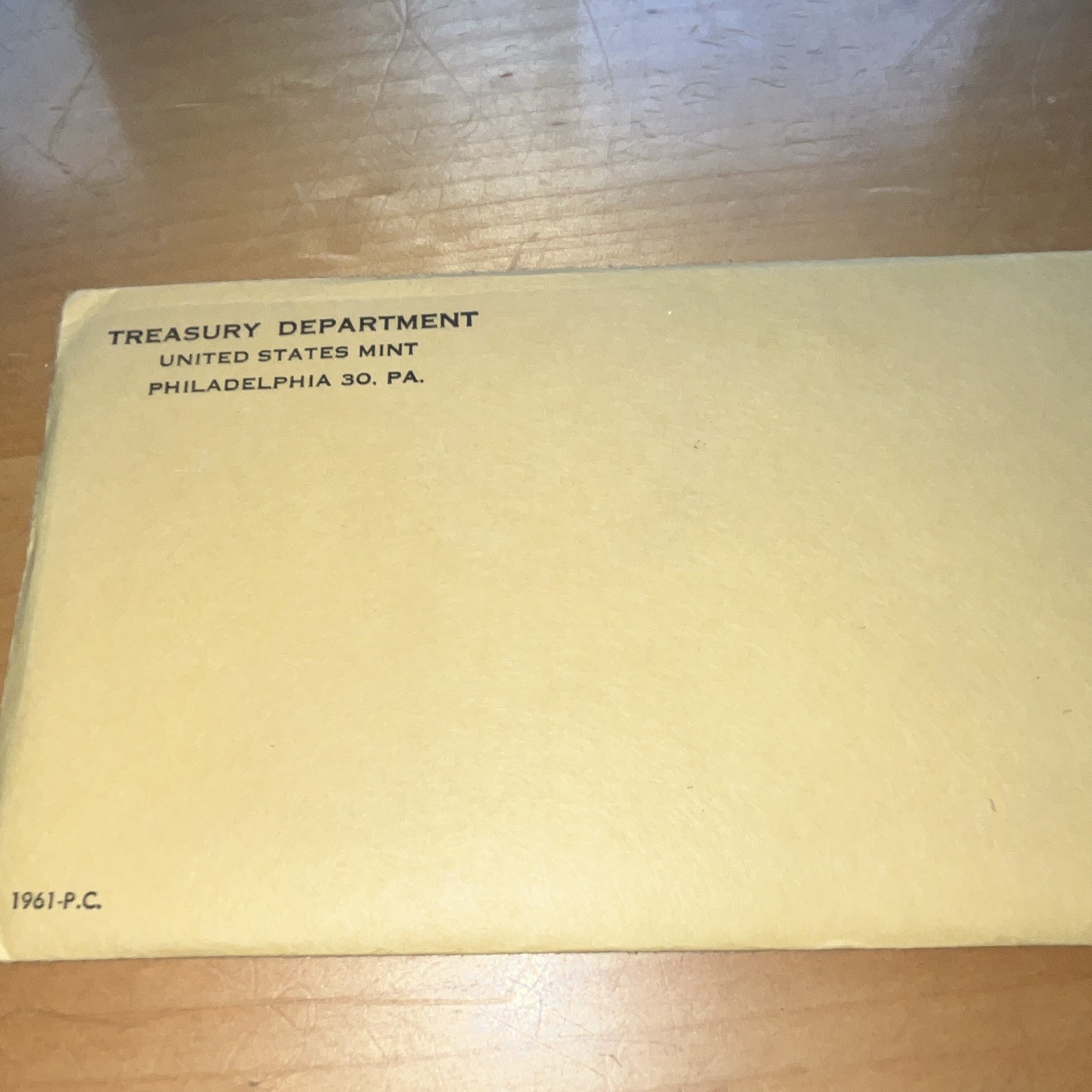 U.S. Mint 1961 Mint Set Original Treasury Dept Envelope Philadelphia