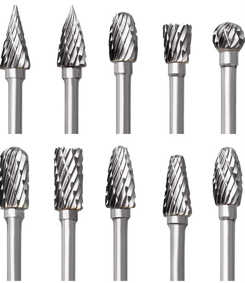 Lazytec Tools Portable Carbide Rotary Files - 10pcs