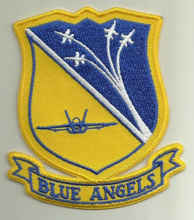 BLUE ANGELS U.S.NAVY PATCH AEROBATIC TEAM FA-18 FIGHTER AIRCRAFT PILOT FLY USA
