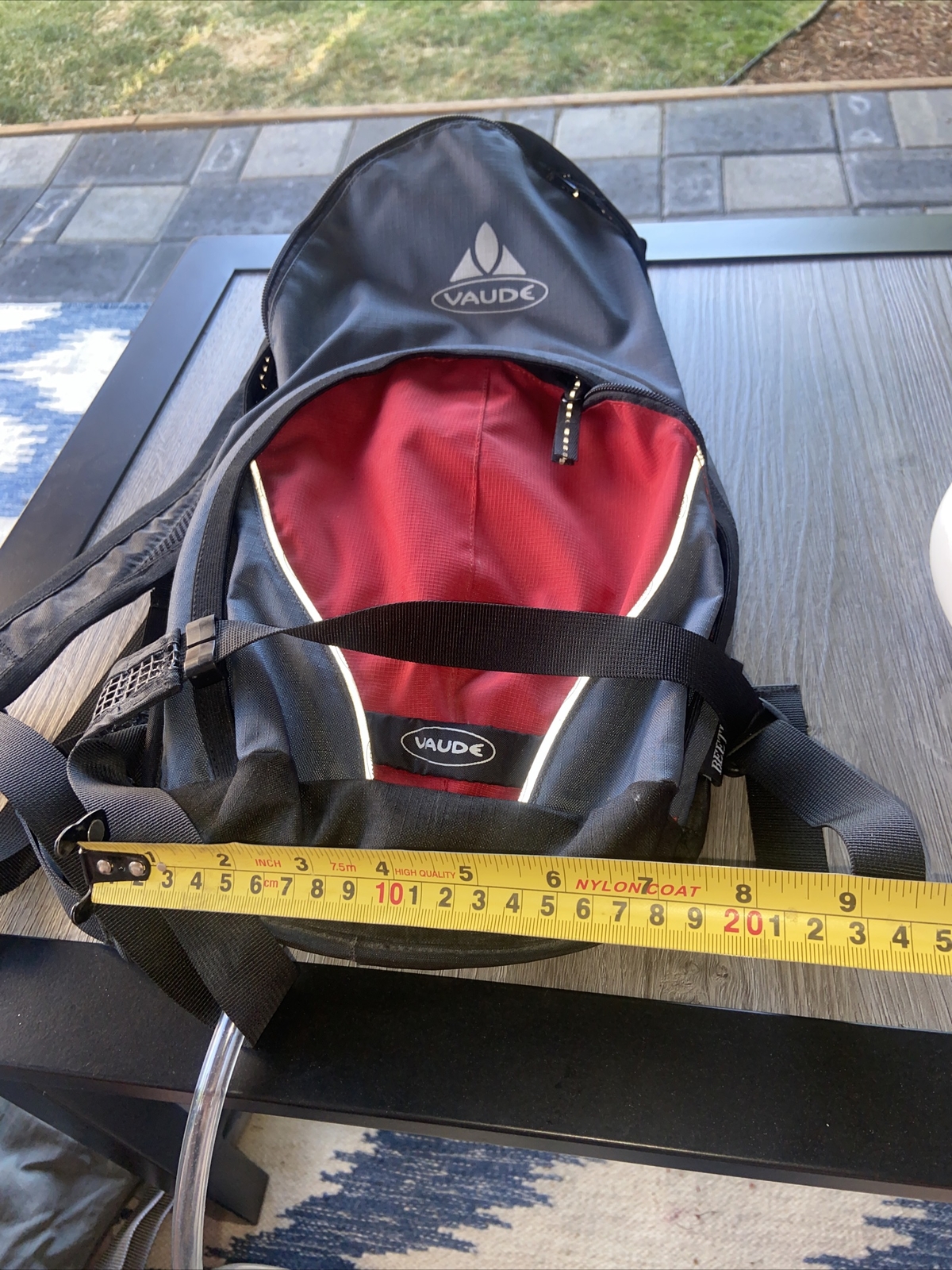 Vaude Backpack Red Gray Hiking Aquarius Hydration Beetle Juice